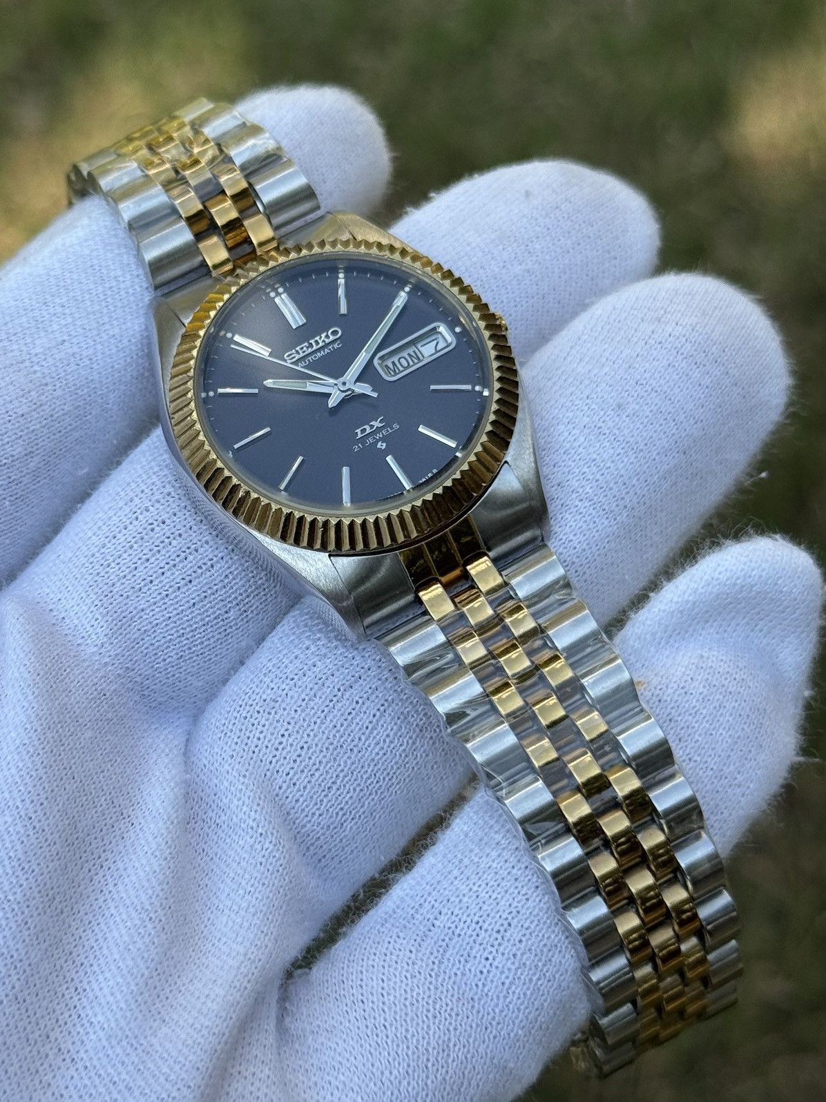 Seiko Seiko 5 DX Fluted Bezel Automatic 6309 Japanese mens Watch Size 36 - 3 Thumbnail