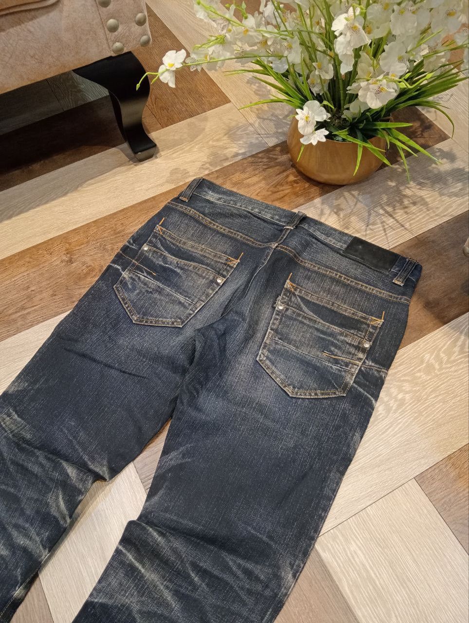 Tornado Mart TORNADO MART JAPAN BLUE DISTRESSED FLARED DENIM PANTS Size US 34 / EU 50 - 11 Thumbnail