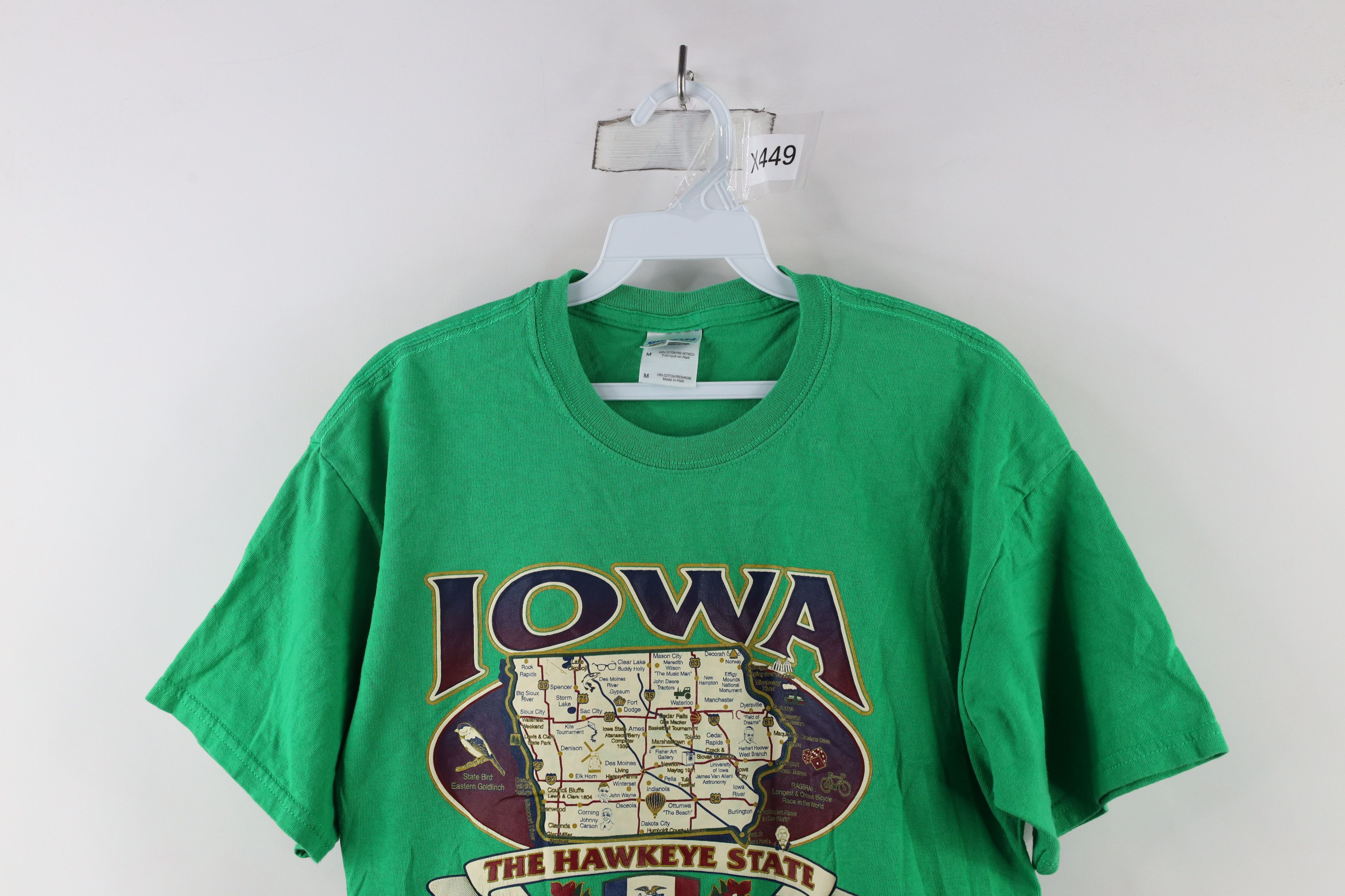 Vintage Vintage Streetwear Spell Out Iowa The Hawkeye State T-Shirt Size US M / EU 48-50 / 2 - 2 Thumbnail