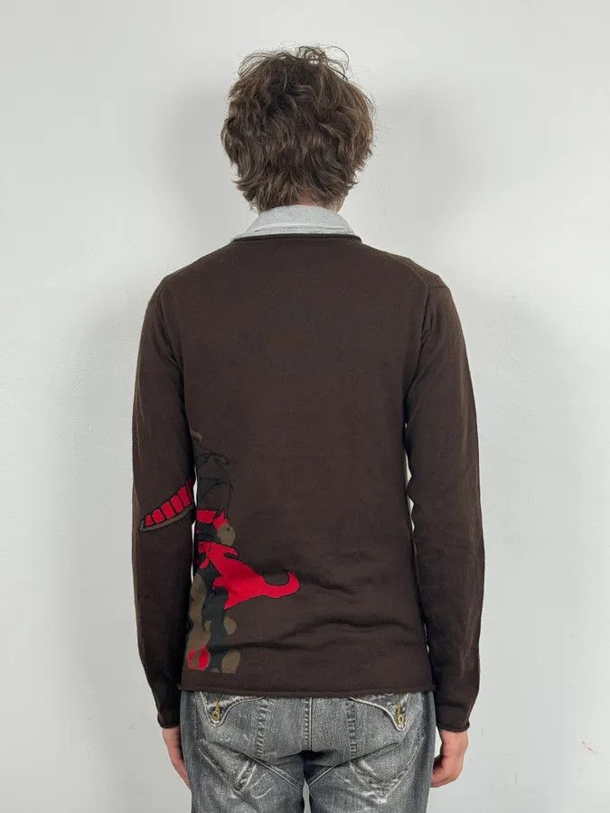Marithe + Francois Girbaud 2000s Marithé + François Girbaud Fire Dragon Brown Sweater Size US S / EU 44-46 / 1 - 3 Thumbnail