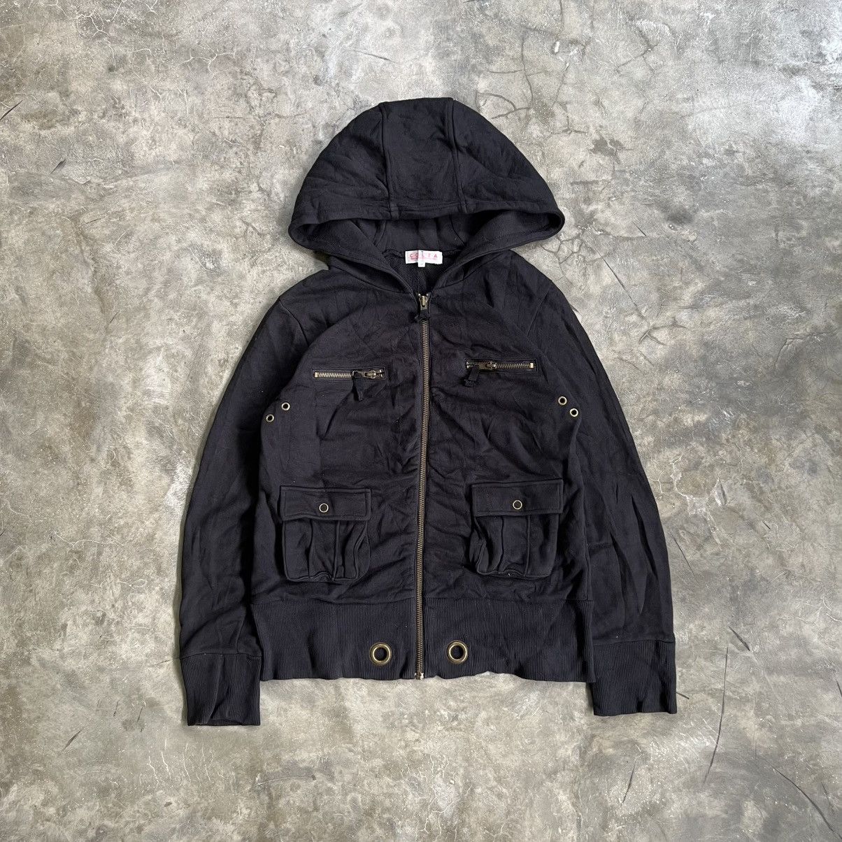 14th Addiction 2000s 14th Style Cargo Pocket Zip Hoodie Size US M / EU 48-50 / 2 - 1 Thumbnail