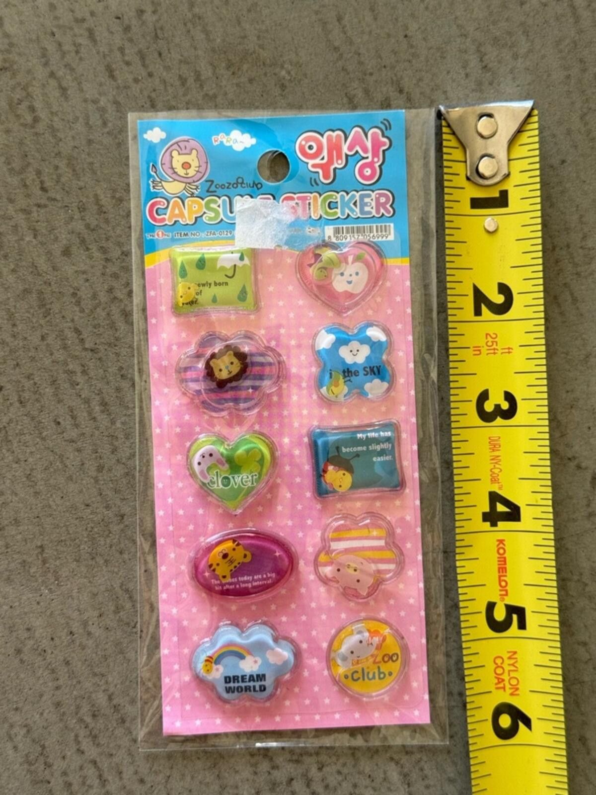 Other Korean Puffy Liquid Sticker Sheet / Capsule Cute / Kawaii Size ONE SIZE - 2 Thumbnail