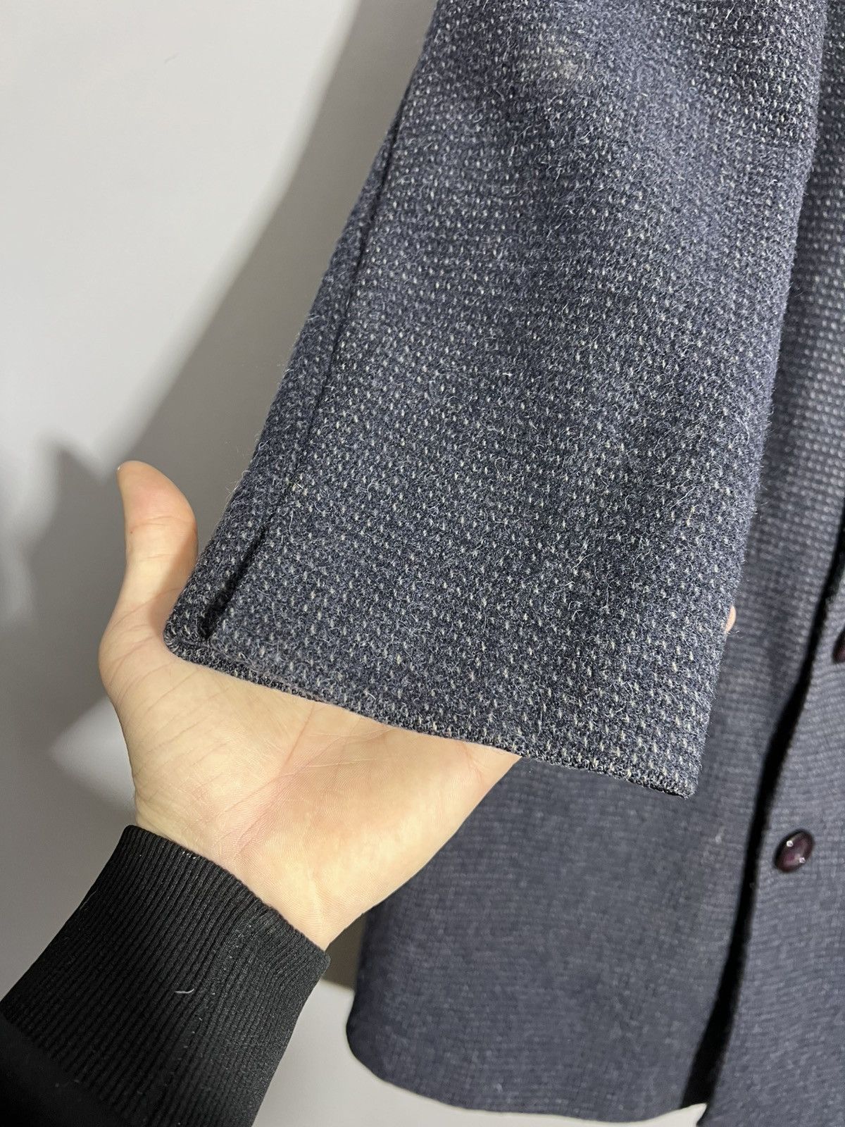 Valentino × Vintage Vintage Valentino Uomo Double-Breasted Wool Coat Jacket Size US L / EU 52-54 / 3 - 2 Thumbnail
