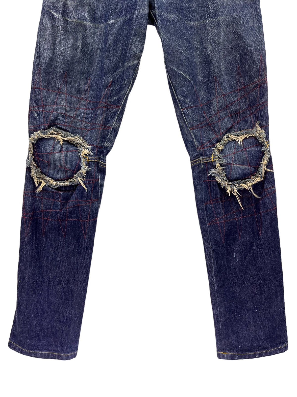 Christopher Nemeth 🔥DESIGNER NEMETH Grunge Blow Knee Patched Distressed Size US 28 / EU 44 - 4 Thumbnail