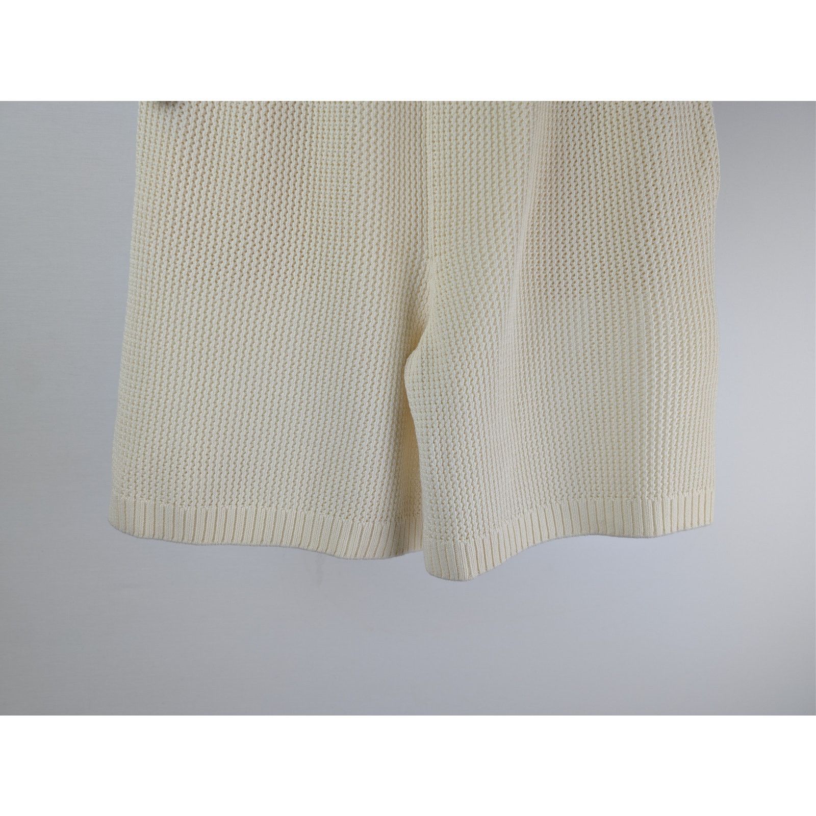 Amiri o1rshd1 Amiri Crochet Mesh Short Shorts in Ivory Size US 30 / EU 46 - 12 Thumbnail