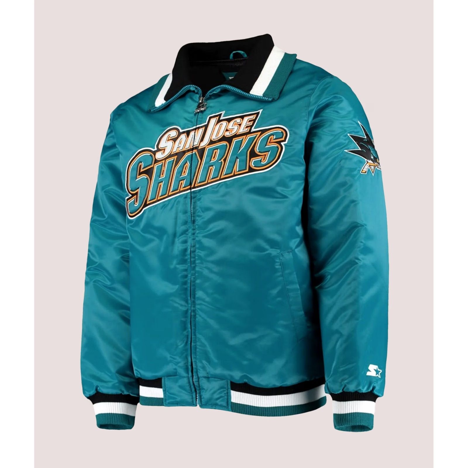 Starter STARTER Mens San Jose Sharks Varsity Jacket Blue Large Size US L / EU 52-54 / 3 - 1 Thumbnail
