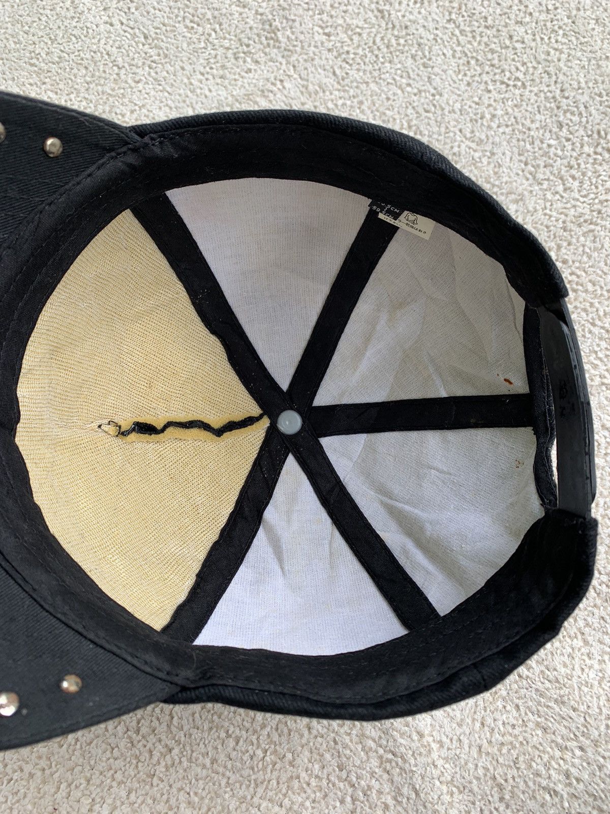 If Six Was Nine × Japanese Brand × Le Grande Bleu (L.G.B.) japanese brand studded punk poem distressed cap Size ONE SIZE - 8 Thumbnail