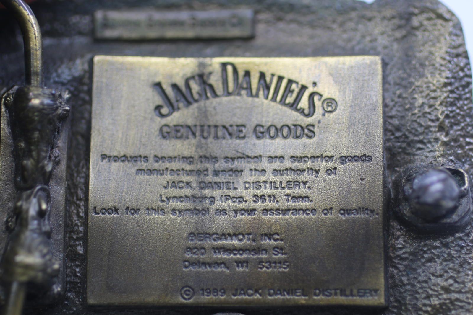 Other Vintage Jack Daniel’s Leather Belt Brass Buckle '89 Licensed Size ONE SIZE - 11 Thumbnail