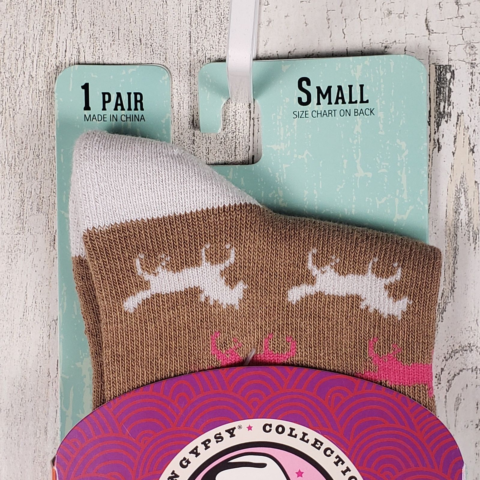 Justin NWT Justin Boots Fashion Cushioned Horse Crew Socks Small Size ONE SIZE - 3 Thumbnail