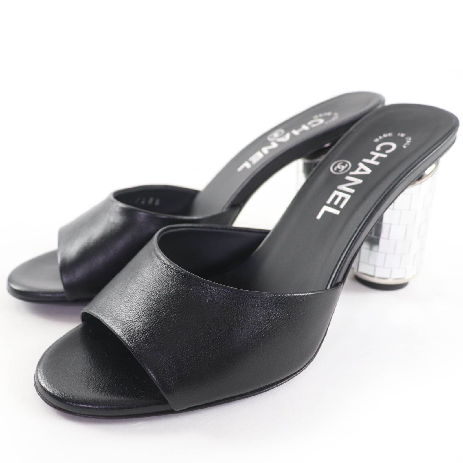 Chanel Chanel Chanel COCO Mark Mirror Leather Sandals Leather Shoes G45358 DUTY FREE for USA Size ONE SIZE - 1 Thumbnail