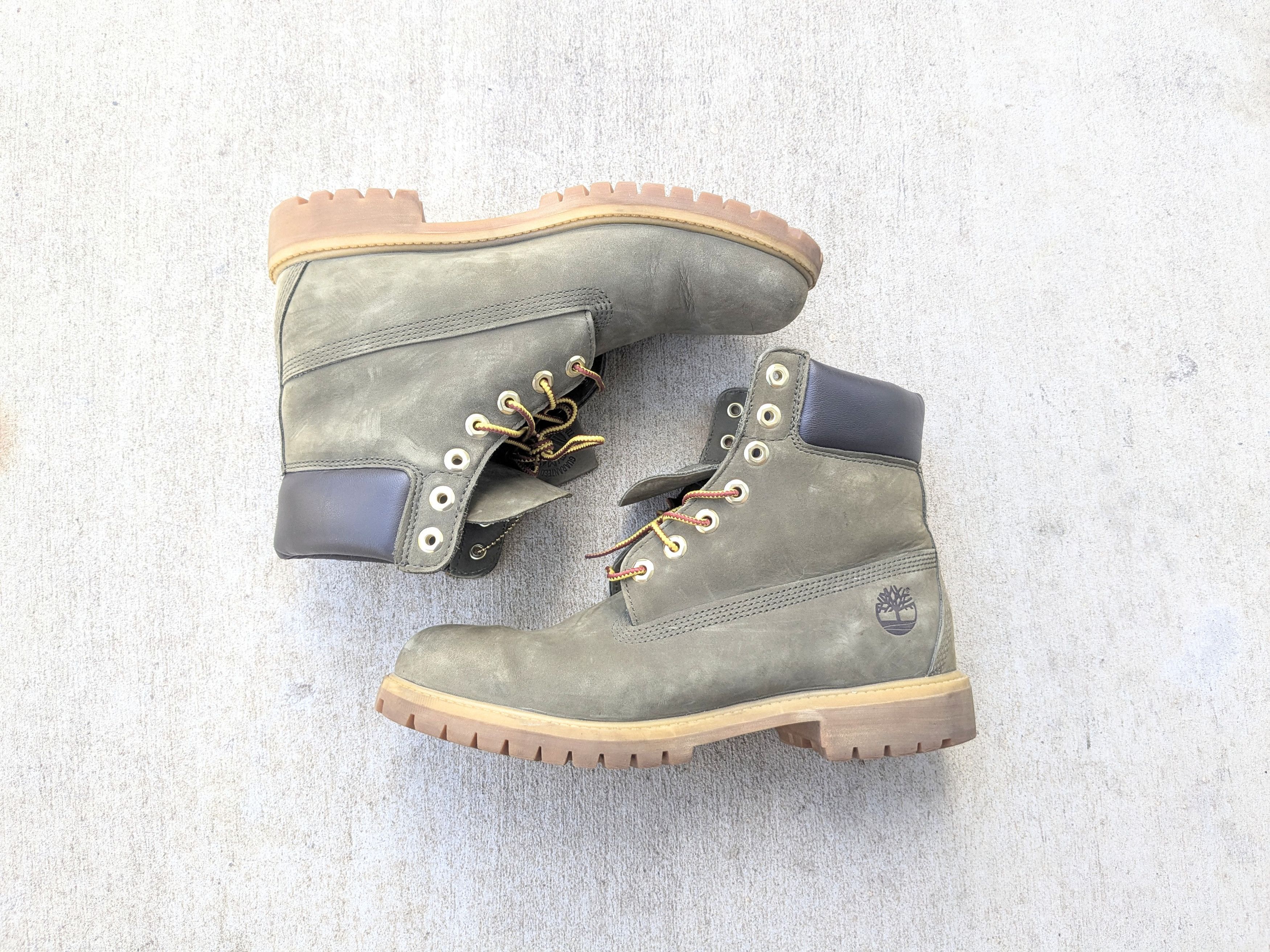 Rare Streetwear Timberland Timberland Boots 9.5 M Olive Green Suede 6 Nubuck Grailed