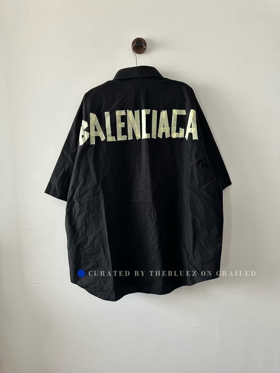 Balenciaga Balenciaga Back Tape Short-Sleeve Shirt Size US XXS / EU 40 - 1 Thumbnail