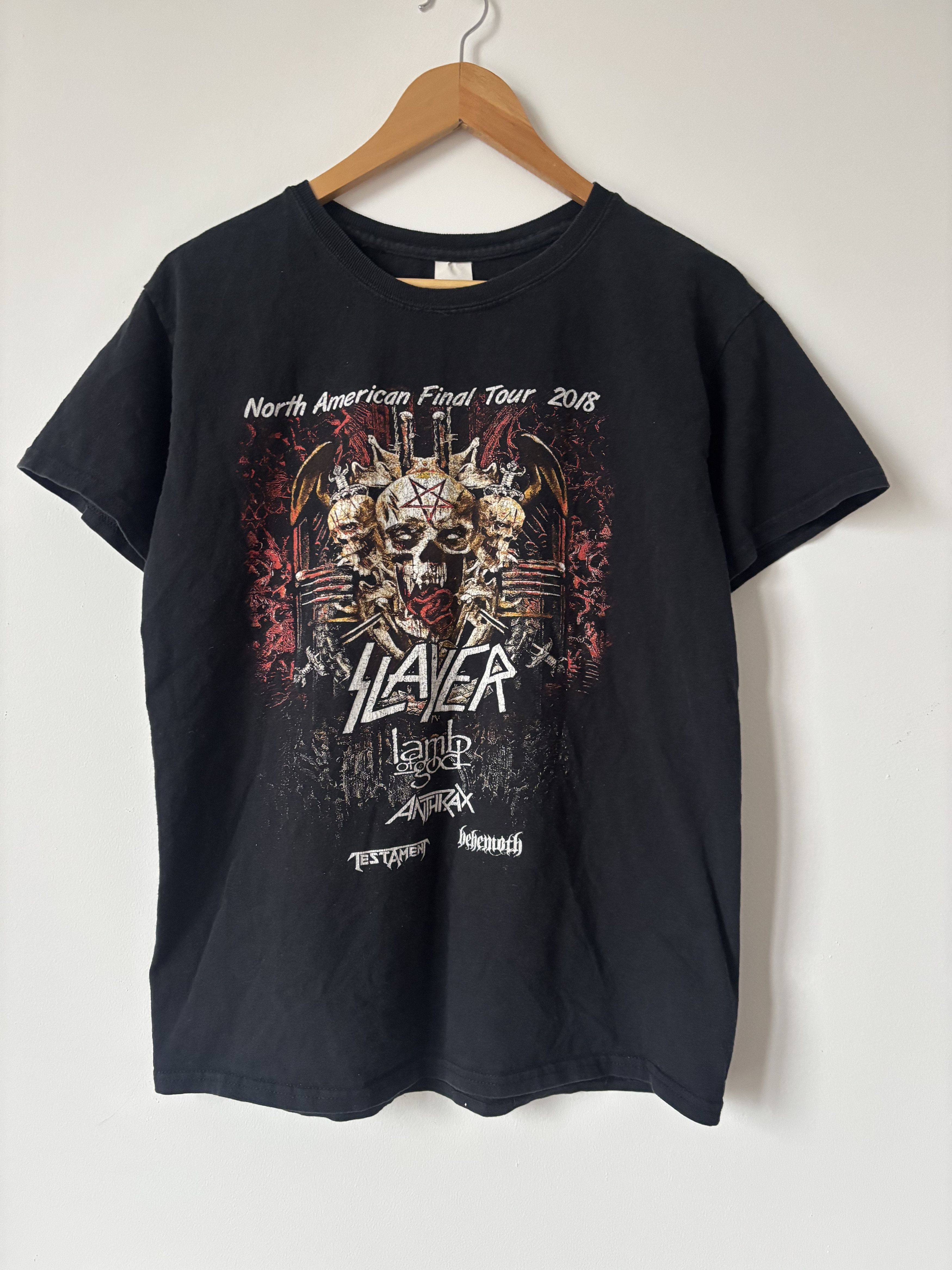 Slayer Slayer Tour Tee 2018 Black Lamb of God Behemoth Medium M Size US M / EU 48-50 / 2 - 1 Thumbnail