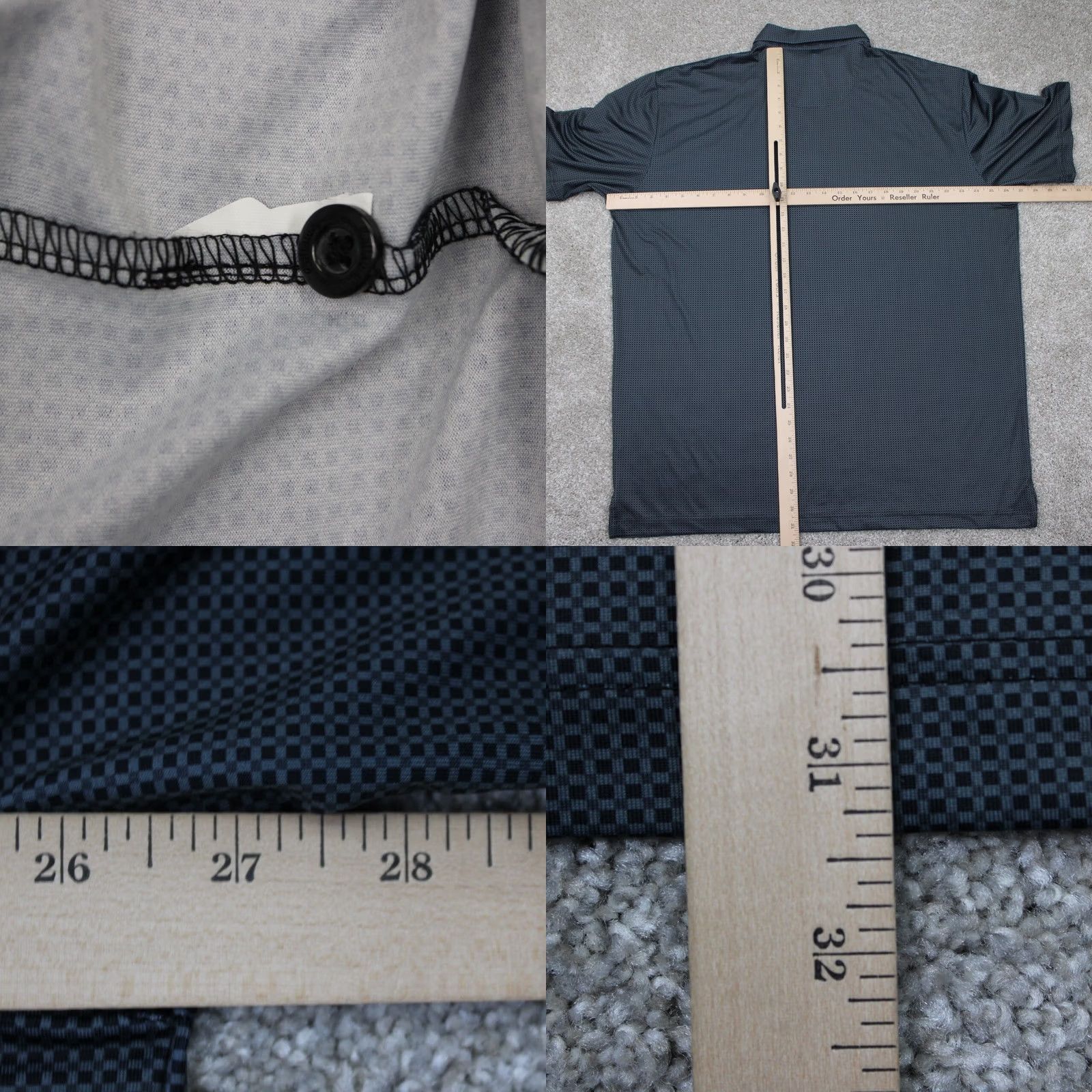 Callaway Callaway Opti-Dri Polo Shirt Mens XL Black/Gray Geometric S/S Pullover Golf Size US XL / EU 56 / 4 - 8 Thumbnail