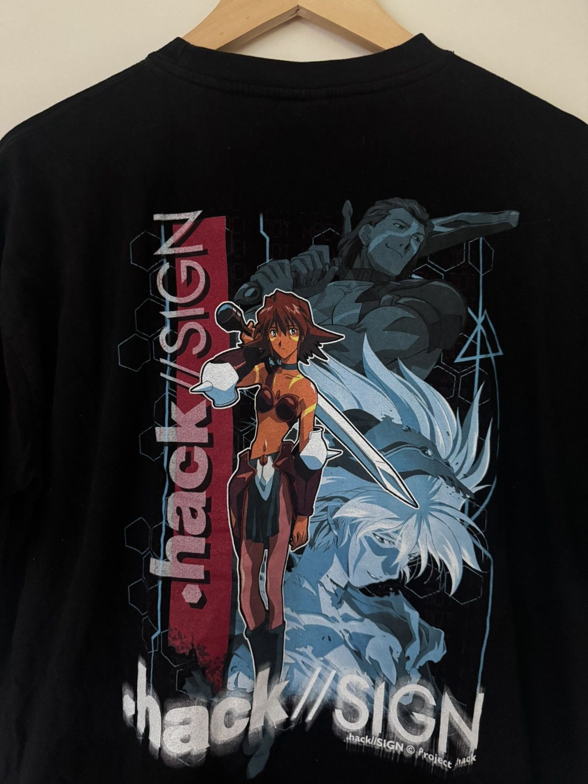 Vintage Vintage 2002 .hack//SIGN Short Sleeve T-shirt Black Size US XL / EU 56 / 4 - 2 Thumbnail