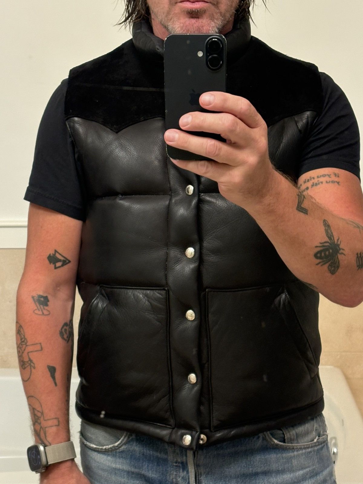 The Real McCoy's The Real McCoys deerskin vest, western, silver ...