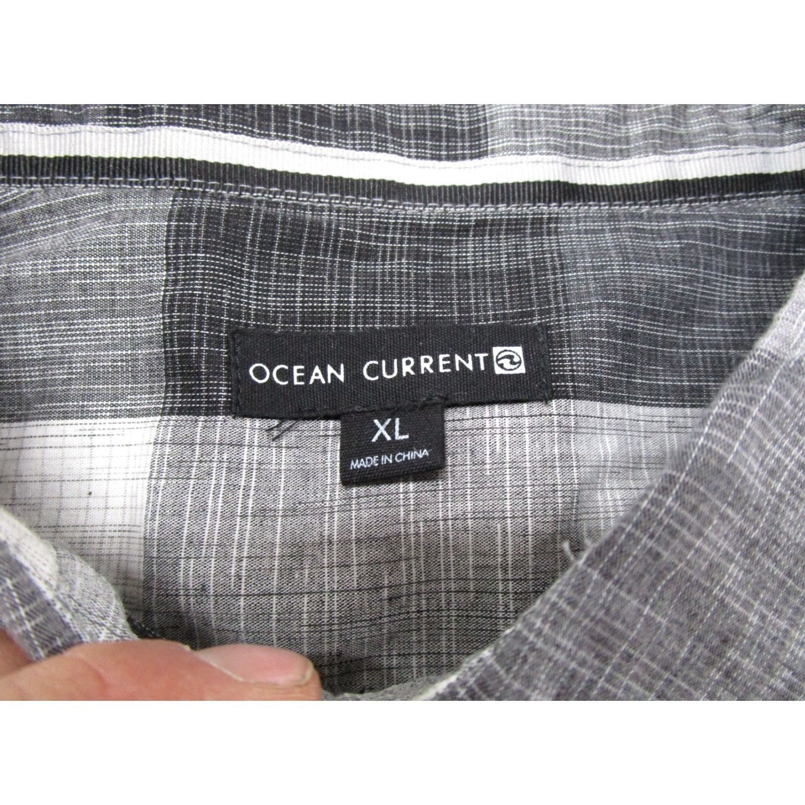 Vintage Ocean Current Mens Black Plaid Flannel Long Sleeve Button Up Shirt XL New Size US XL / EU 56 / 4 - 3 Thumbnail