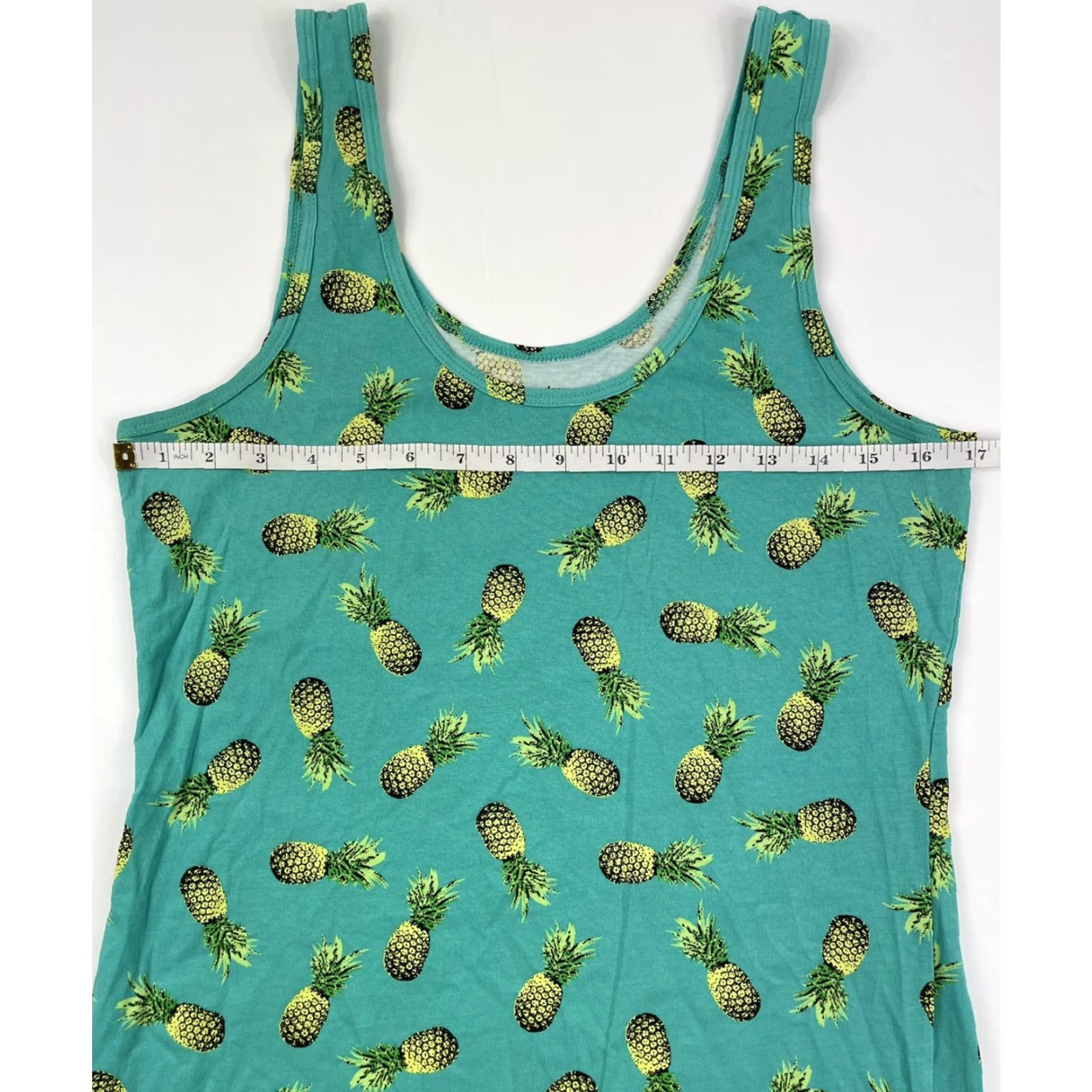 Vintage No Boundaries Tank Top Teal Beach Sleeveless Shirt XL Juniors Teens Cotton Blend Floral Logo Pattern Tank Size XL / US 12-14 / IT 48-50 - 4 Thumbnail