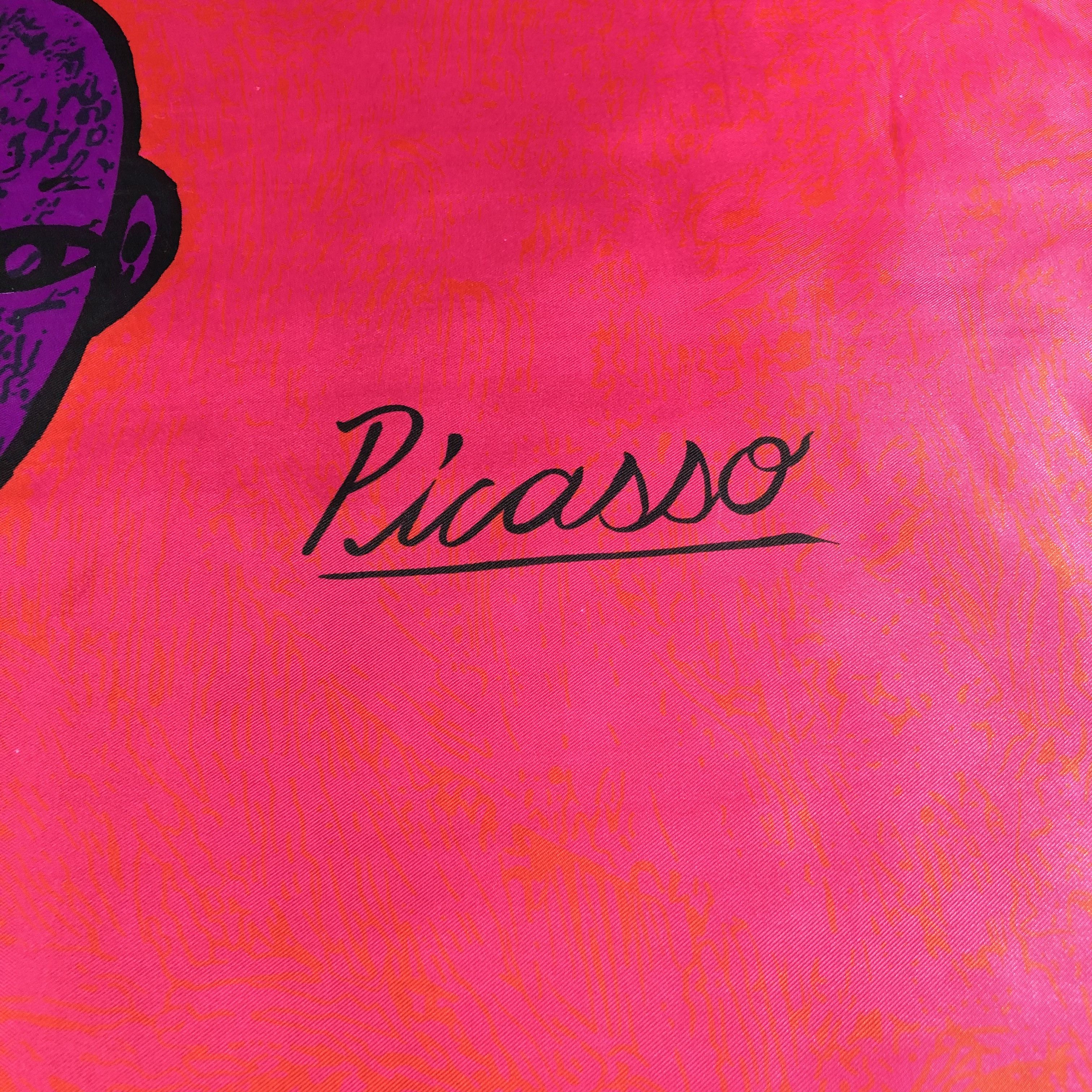 Vintage Picasso Art Scarf M801 Size ONE SIZE - 3 Thumbnail