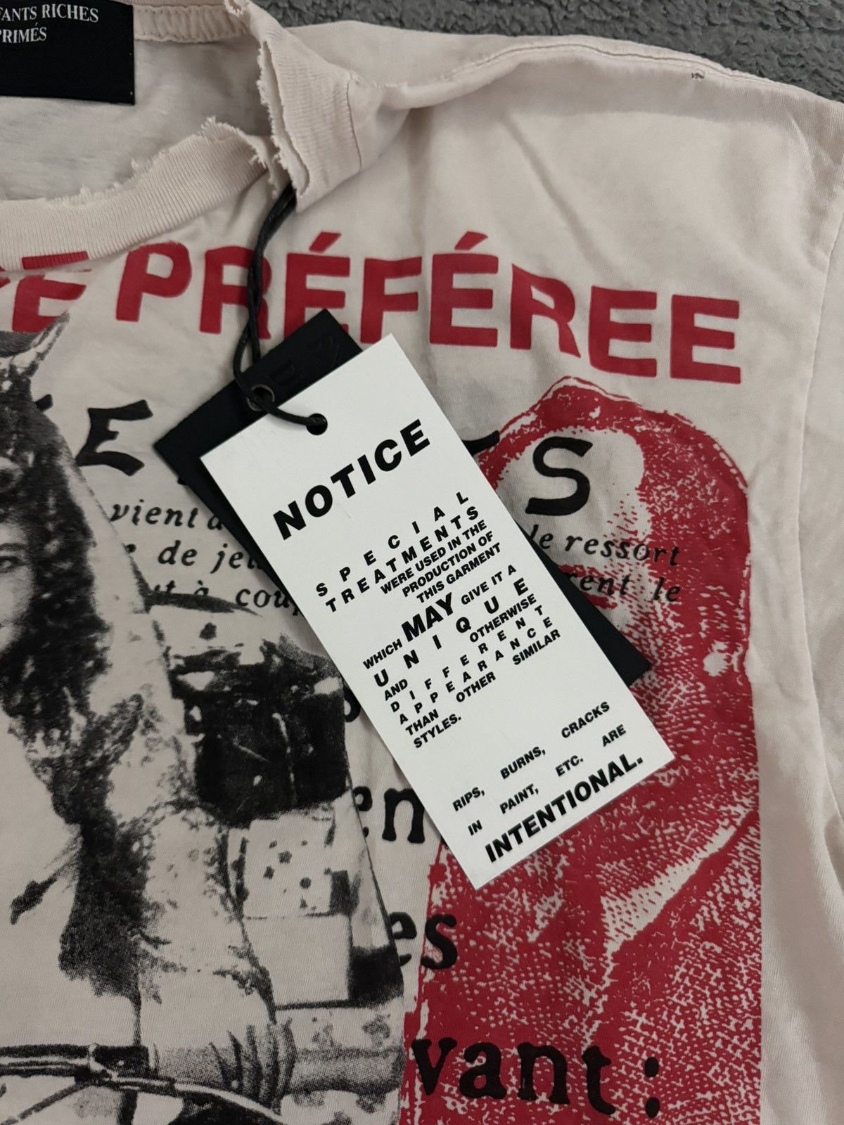 Enfants Riches Deprimes ERD LA SCOLAIRE PRÉFÉREE T-SHIRT ANTIQUE WHITE ❤️🏳️ Size US XL / EU 56 / 4 - 8 Thumbnail