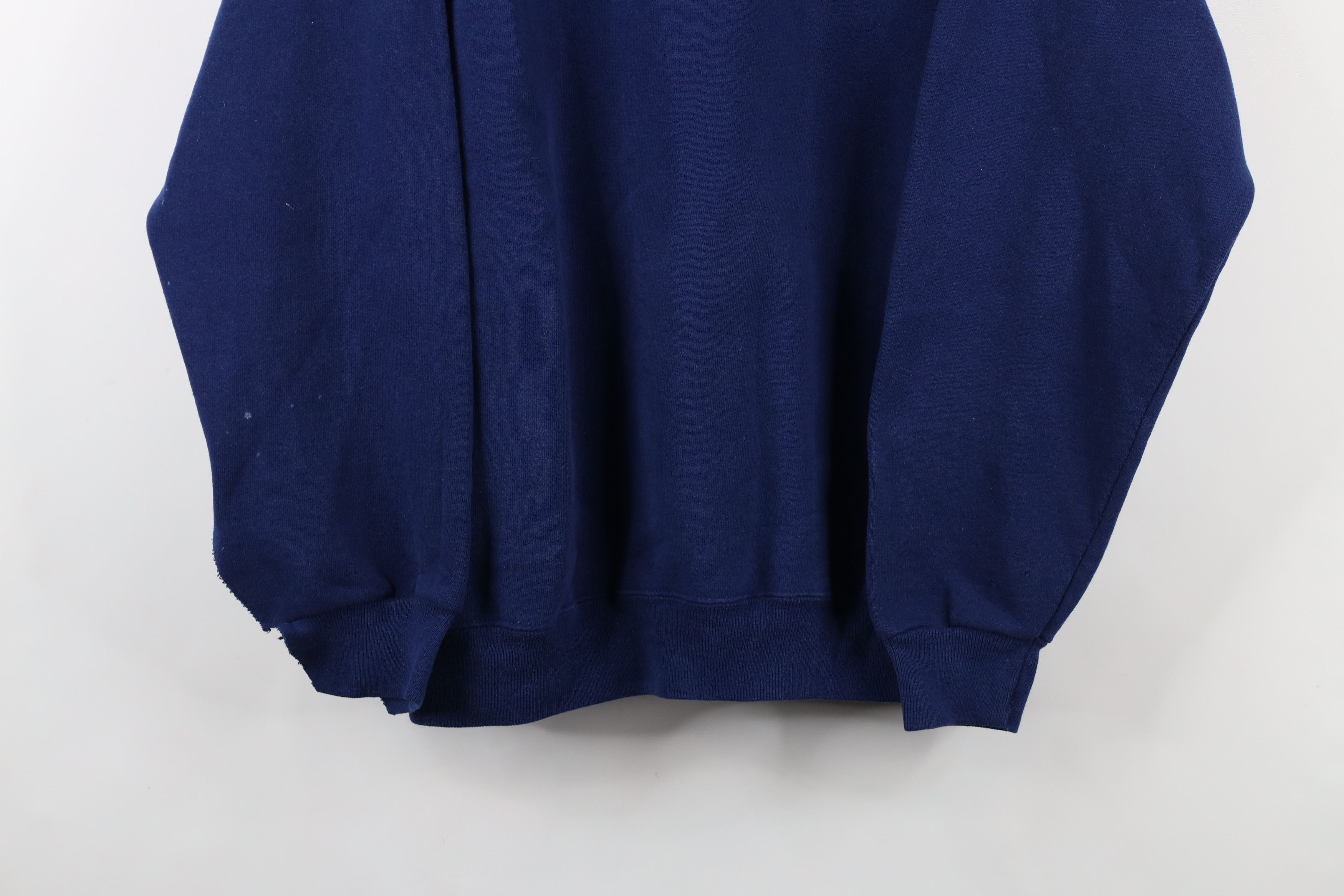 Vintage Vintage 90s Streetwear Blank Crewneck Sweatshirt Blue USA Size US XXL / EU 58 / 5 - 3 Thumbnail
