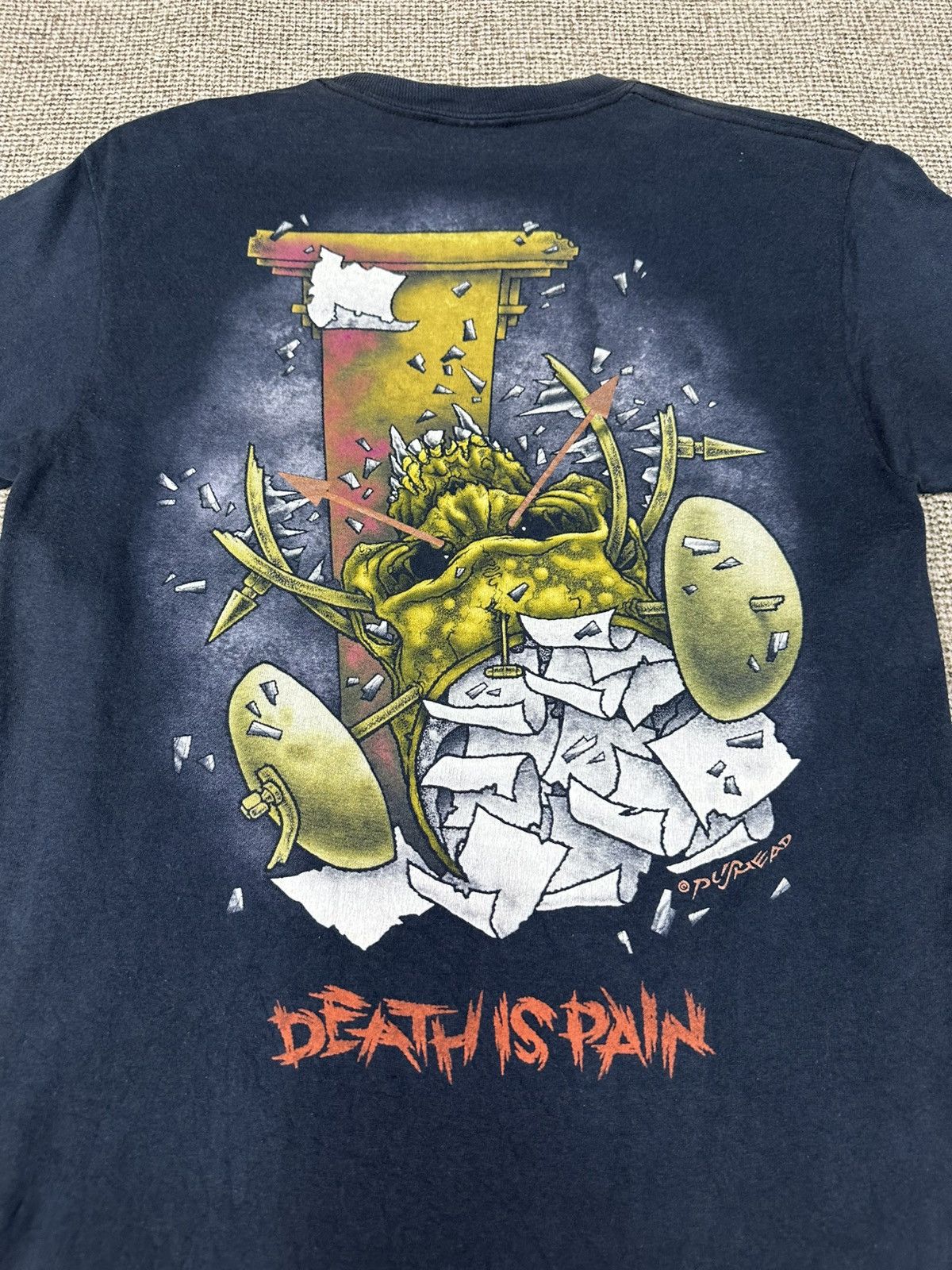 Band Tees Vintage Metallica Death is Pain Pushead Tshirt A994 Size US XS / EU 42 / 0 - 4 Thumbnail