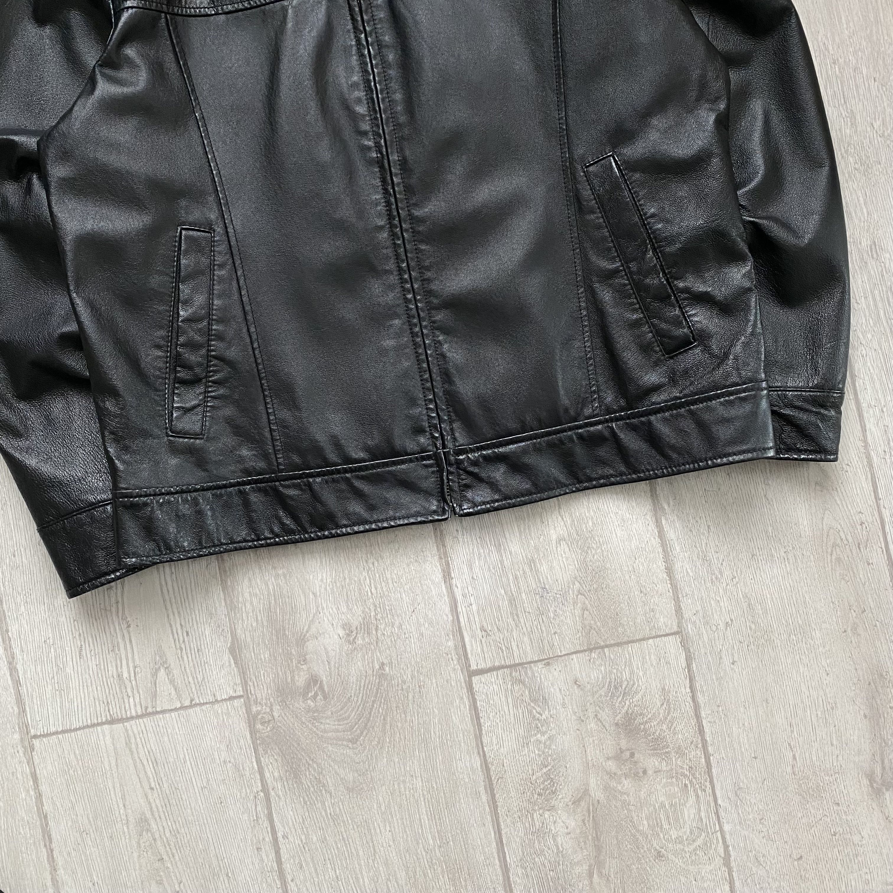 Genuine Leather 🏍 Vintage Moto Genuine Leather Racing Jacket Y2k Motorcycle Size US L / EU 52-54 / 3 - 3 Thumbnail