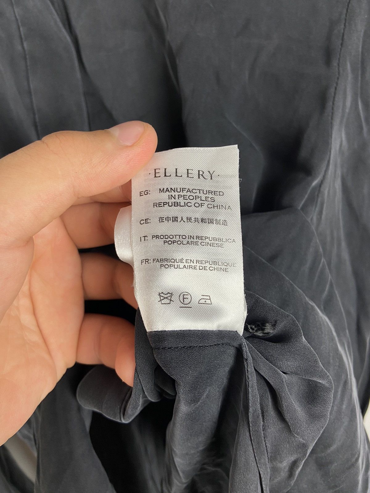 ELLERY Ellery Luxury Black Shirt Asymmetrical Long Sleeve Silk Size M / US 6-8 / IT 42-44 - 13 Thumbnail