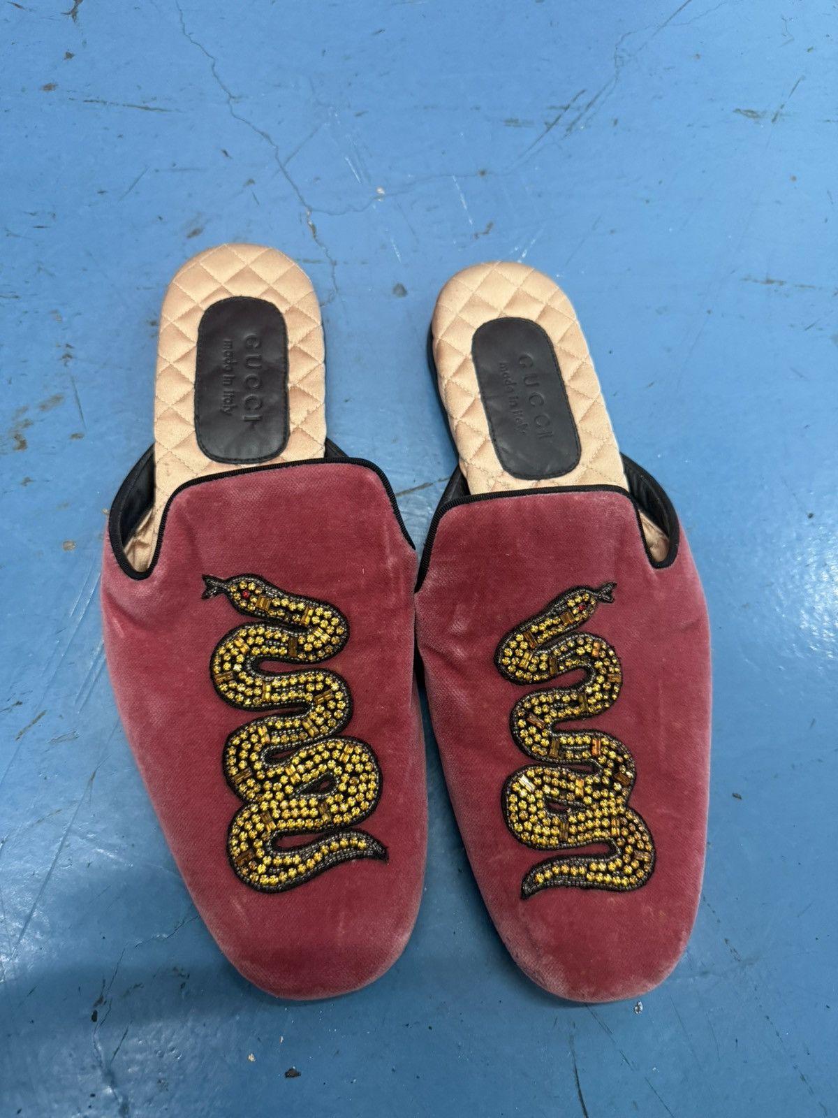 Gucci GUCCI STRASS PINK SLIP ONS Size US 10 / EU 43 - 1 Thumbnail
