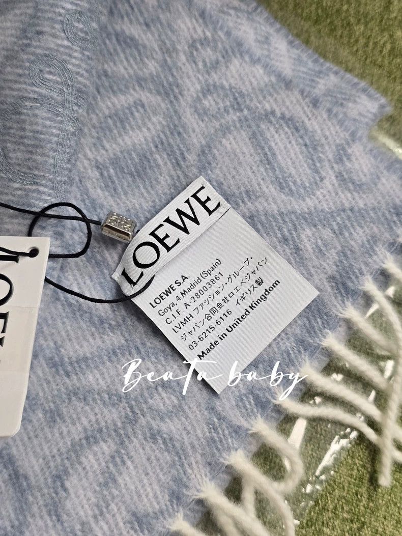 Loewe LOEWE The relief scarf is blue and pale blue Size ONE SIZE - 2 Thumbnail