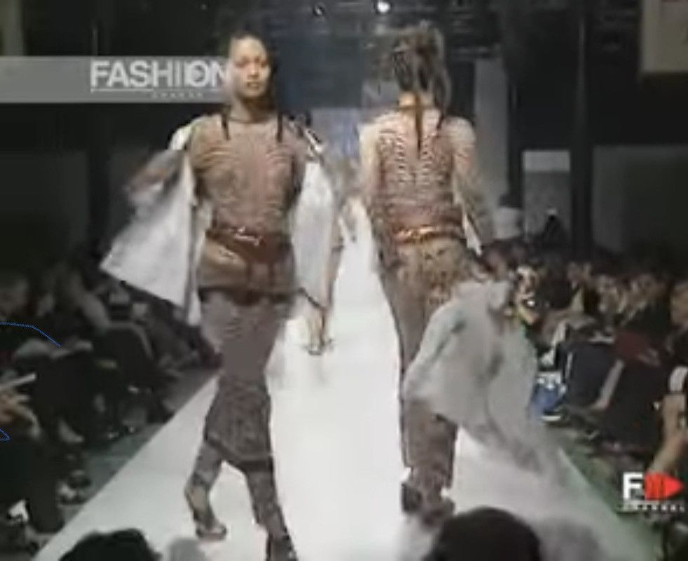 Jean Paul Gaultier SS1996 Jean Paul Gaultier Tribal Tattoo Skeleton Mesh Top Size US M / EU 48-50 / 2 - 9 Thumbnail