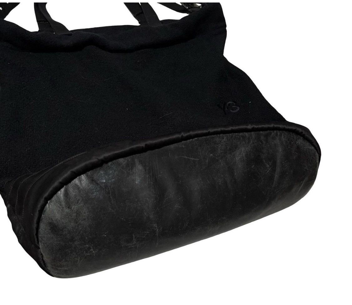 Yohji Yamamoto Yohji Yamamoto Y-3 Large Wool and Leather Bag Size ONE SIZE - 6 Thumbnail