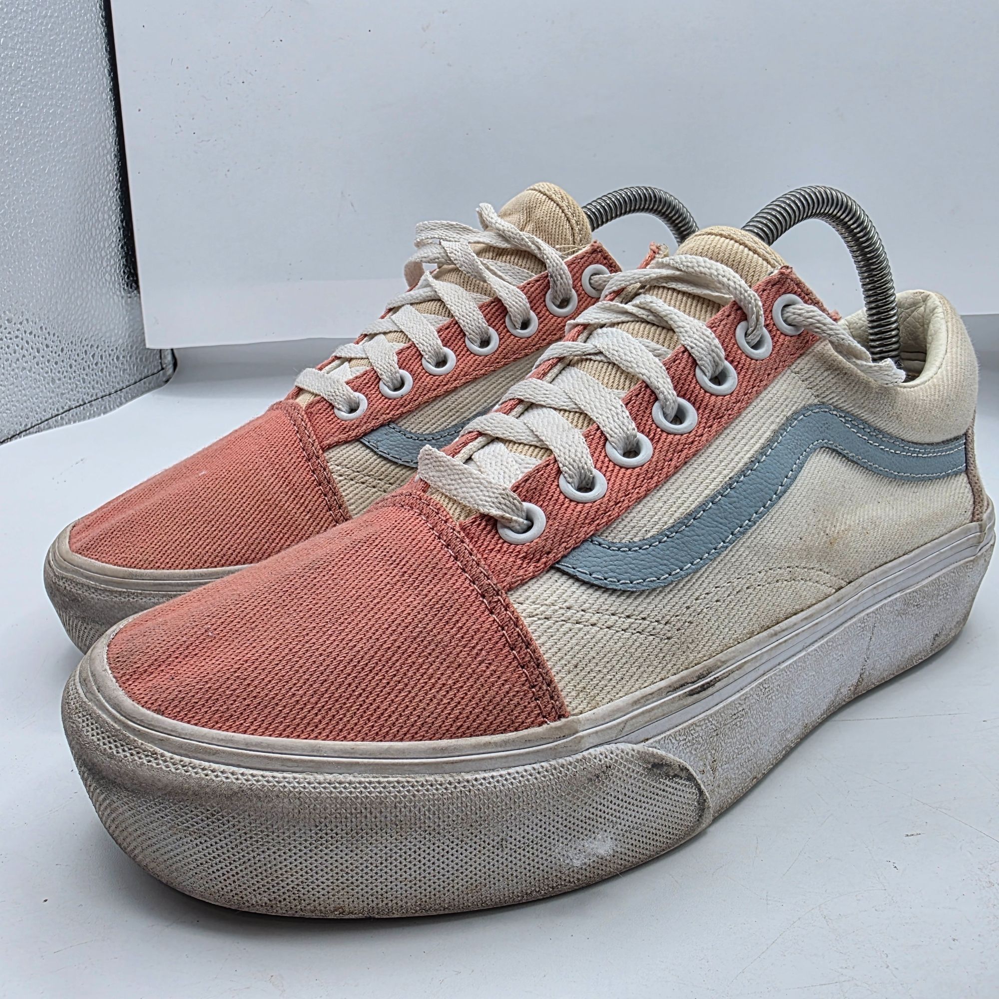 Vans Vans Old Skool Platform Womens 9 Pastel Twill Sneakers Coral Size US 7.5 / IT 37.5 - 3 Thumbnail