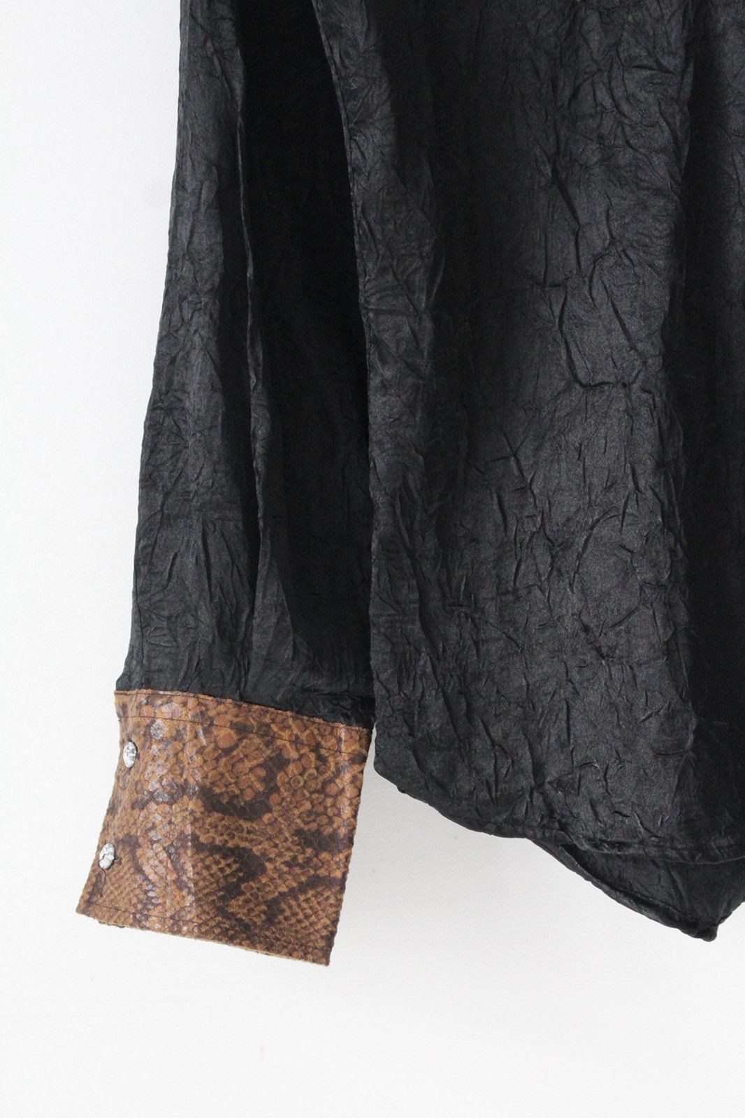 Japanese Brand 2000S AMEDEO JAPAN SNAKE TRIM CRINKLE WESTERN SHIRT Size US M / EU 48-50 / 2 - 5 Thumbnail