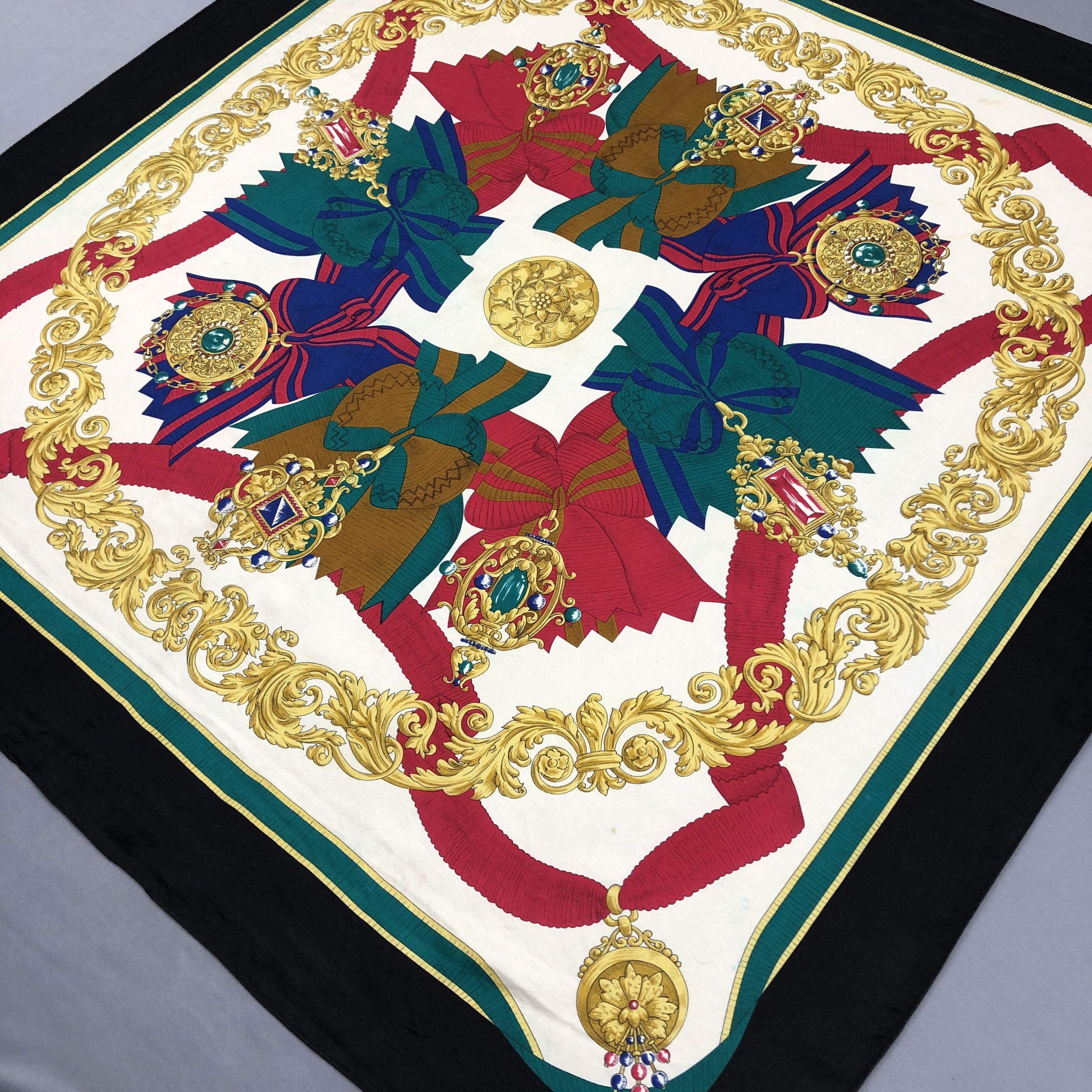 Other Vintage Luxury SILK Scarf Twill Stole Wraps Scarves Size ONE SIZE - 6 Thumbnail