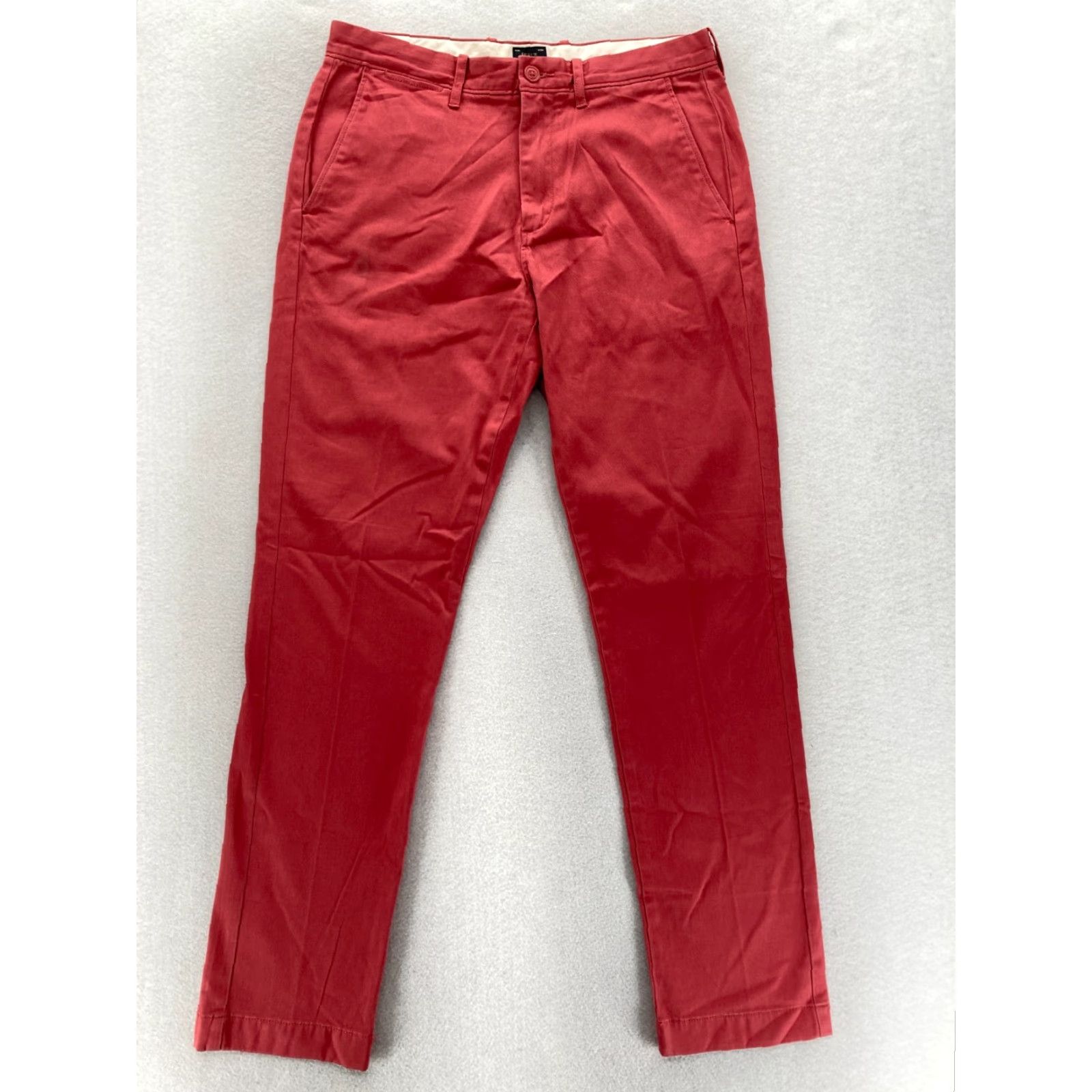 J.Crew J.Crew 770 Pants Mens 31x32 Straight Leg Red Stretch Fabric Chino Preppy Travel Size US 31 - 2 Thumbnail