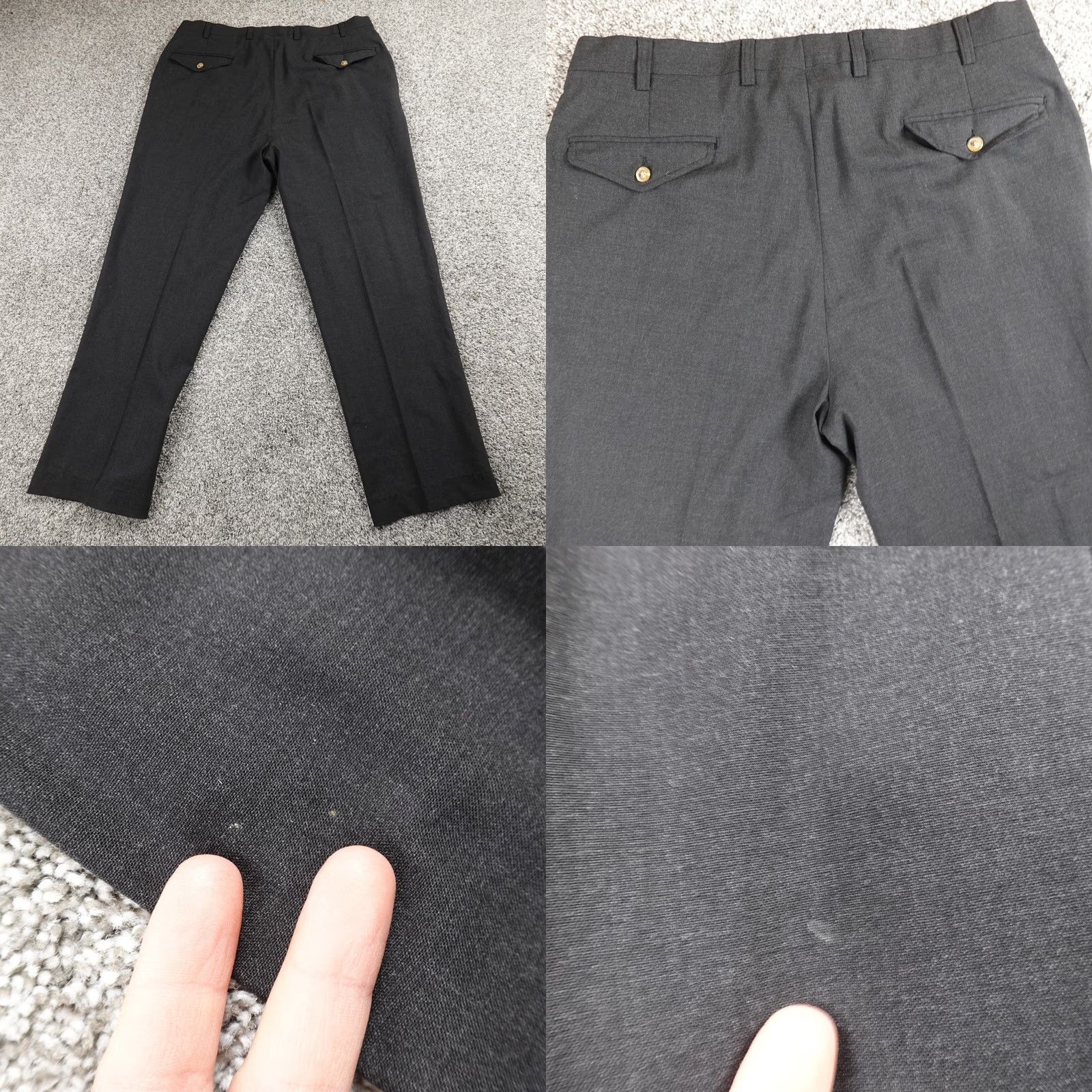 Orvis Orvis Pants Mens 36X32 Black Wool Tweed Dress Slacks Flat Front USA VTG Size US 36 / EU 52 - 8 Thumbnail