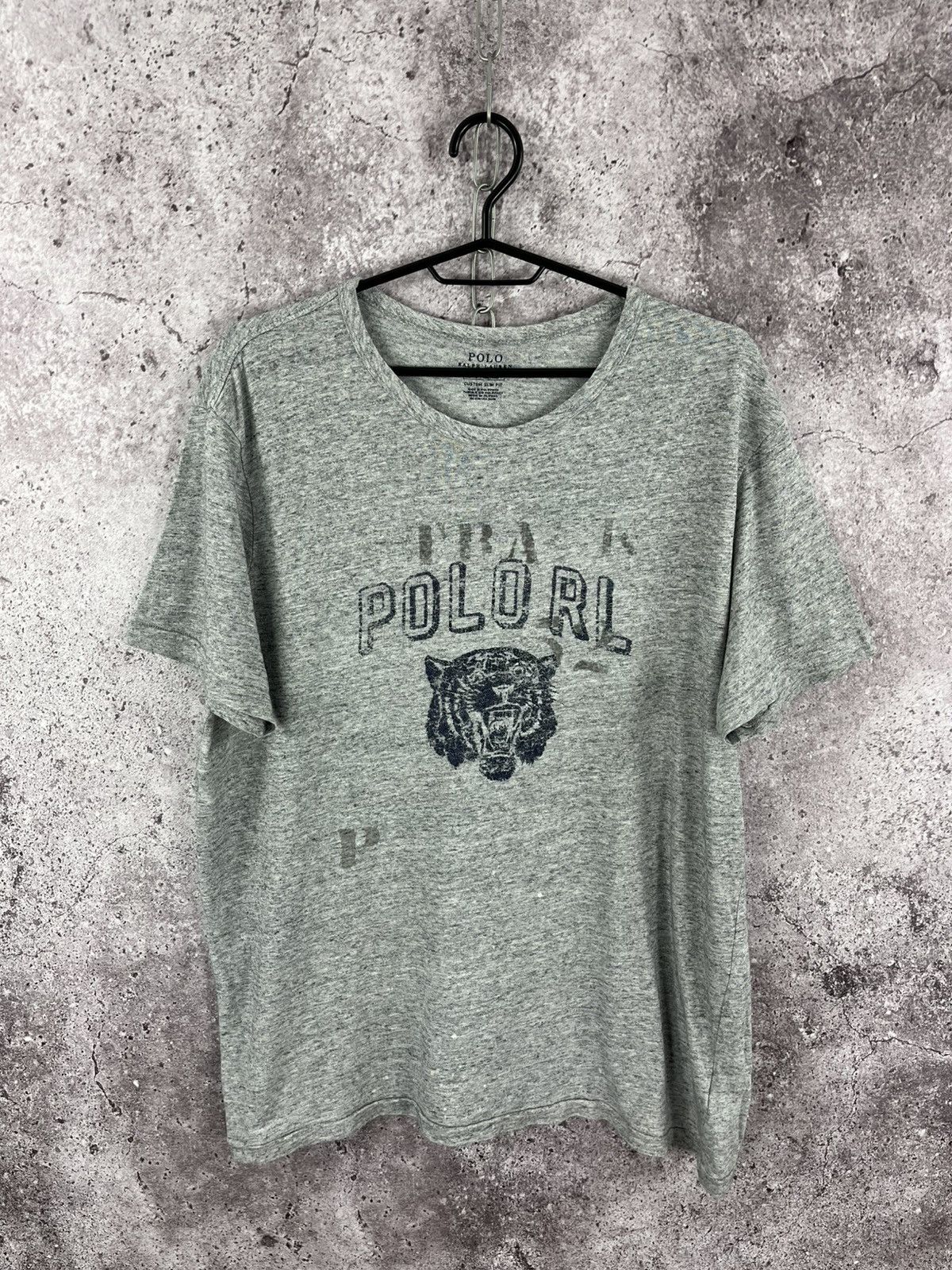 Polo Ralph Lauren Polo Ralph Lauren RL T-Shirt Tiger Centre Logo Grey Size L Size US L / EU 52-54 / 3 - 1 Thumbnail