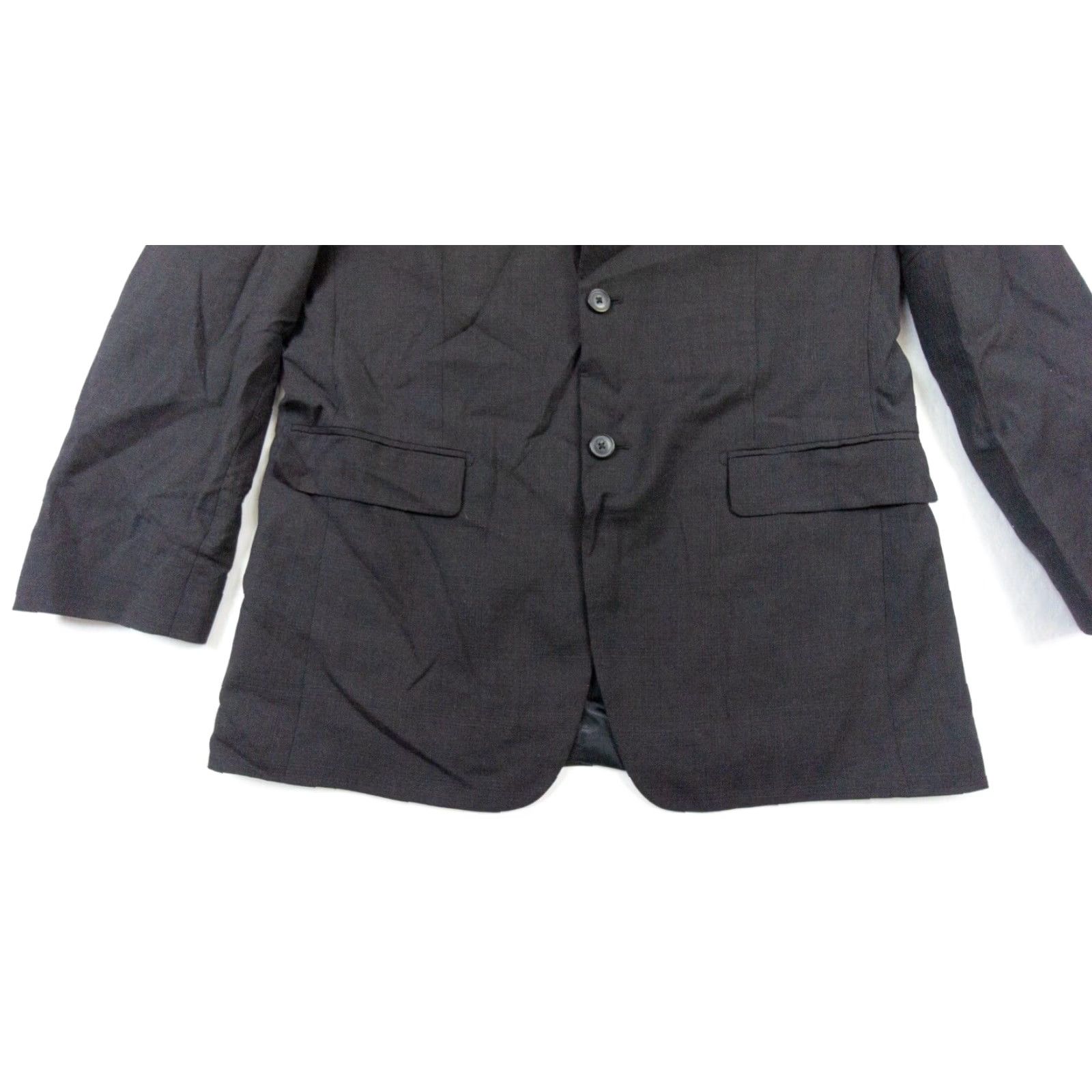 Vintage Jhane Barnes Men's Blazer 40 Regular Black Wool Sport Coat Size 40R - 3 Thumbnail