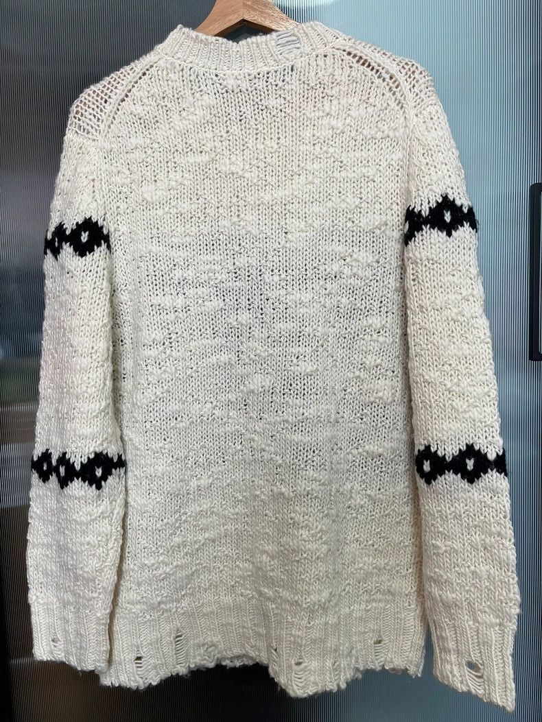 Acne Studios Acne Studios Beige patterned printed round-neck pullover l Size L / US 10 / IT 46 - 6 Thumbnail