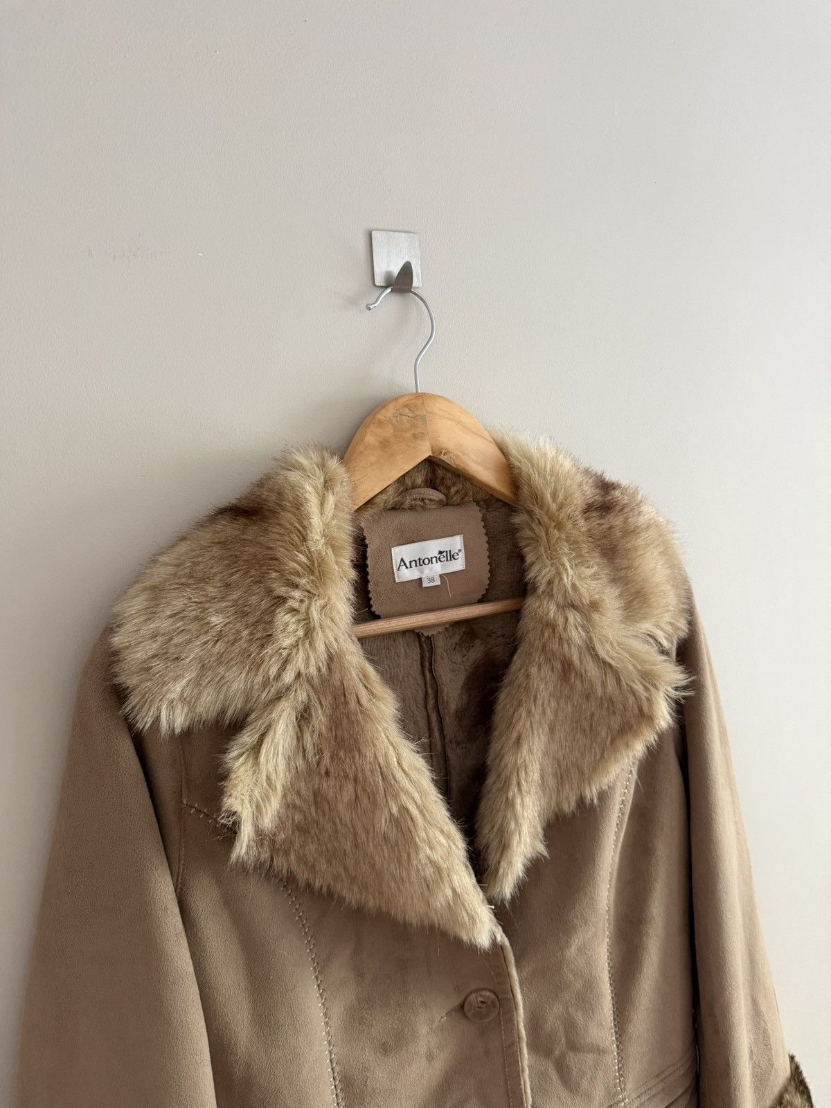 Vintage Vintage 00’s Penny Lane Faux Fur Trim Jacket Fur Trim Jacket Size M / US 6-8 / IT 42-44 - 2 Thumbnail