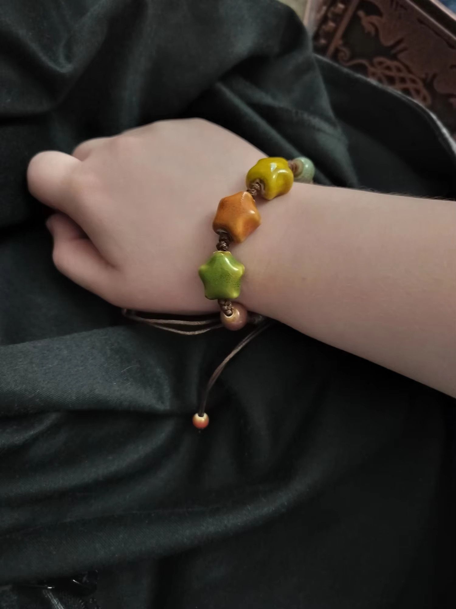 Handmade Star Ceramic Bracelet Handmade Jewelry Gift For Her Size ONE SIZE - 2 Thumbnail