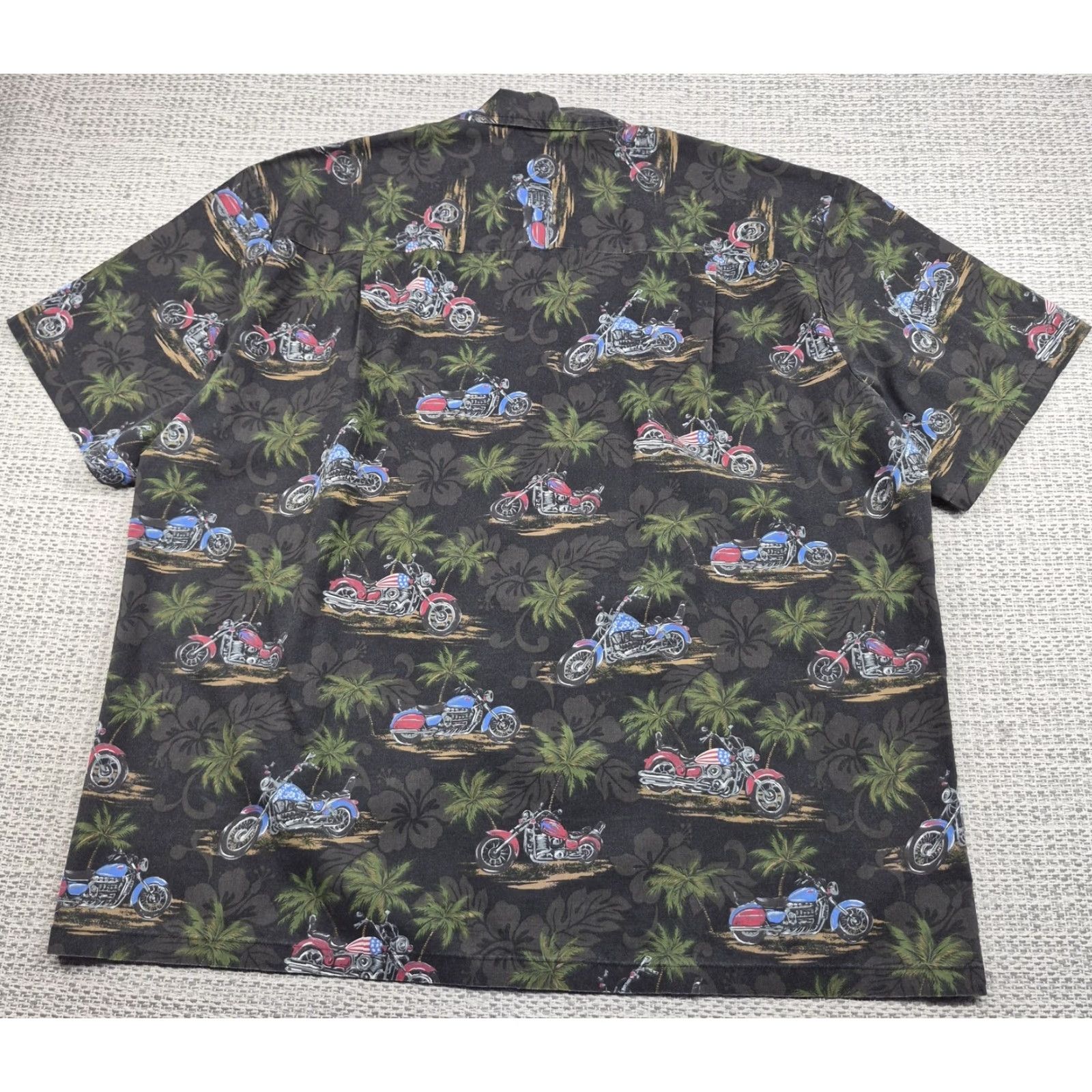 Paradise VINTAGE Paradise Style Shirt Mens 2XL Hawaiian Aloha Motorcycle Palm USA Made Size US XXL / EU 58 / 5 - 6 Thumbnail