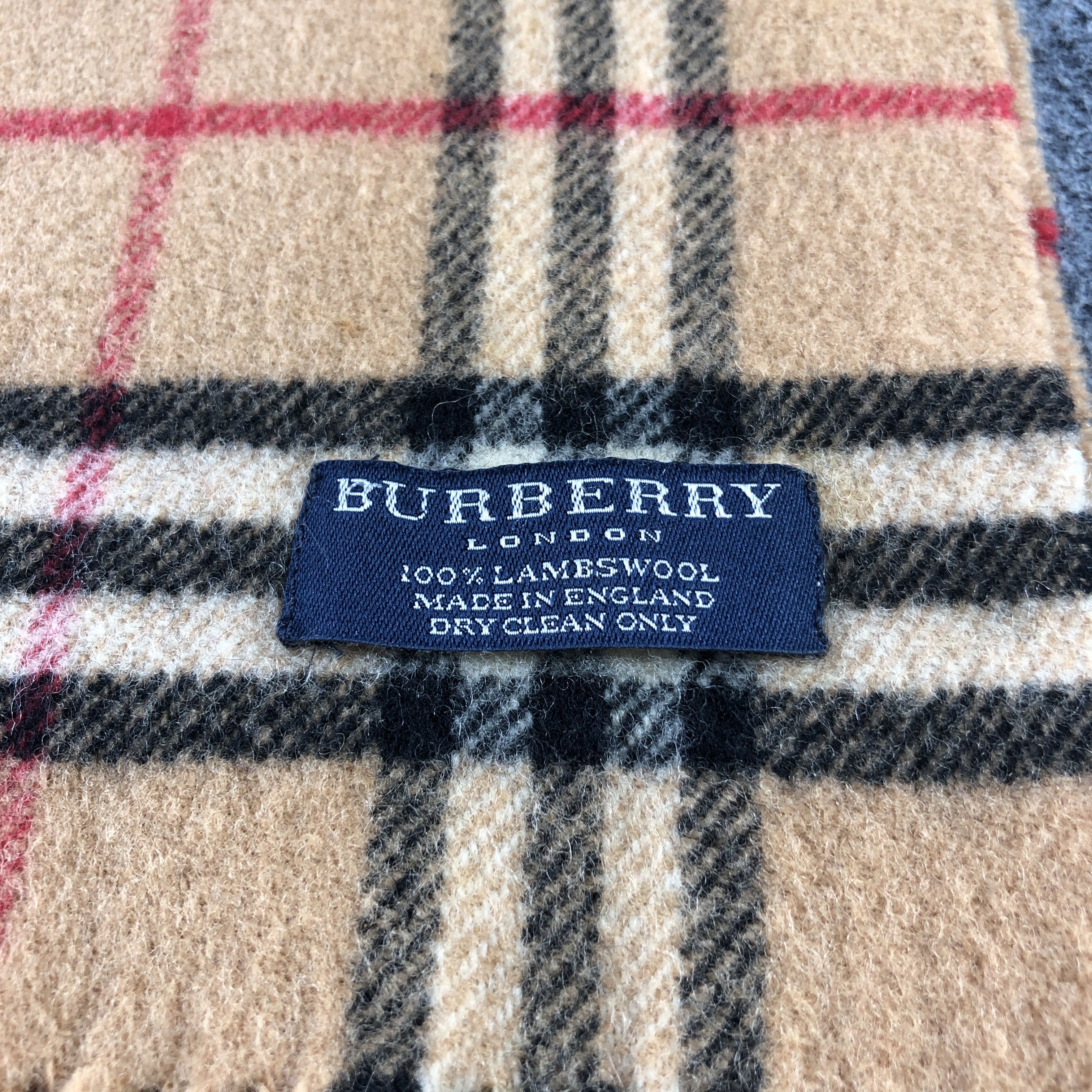 Burberry Burberry Tan Nova Check Wool Scarf Muffler V2922 Size ONE SIZE - 4 Thumbnail