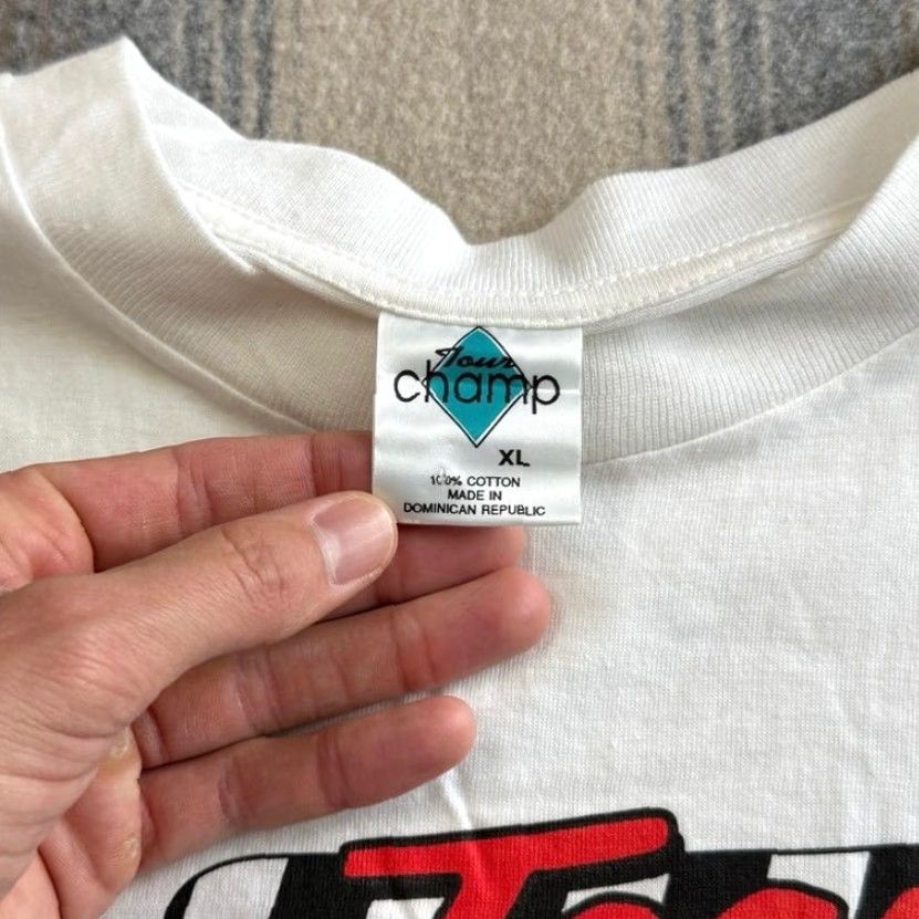 NASCAR VINTAGE Nascar Racing T-Shirt Size XL White 90s Sports Cars Mens Short Sleeve Streetwear Size US XL / EU 56 / 4 - 3 Thumbnail
