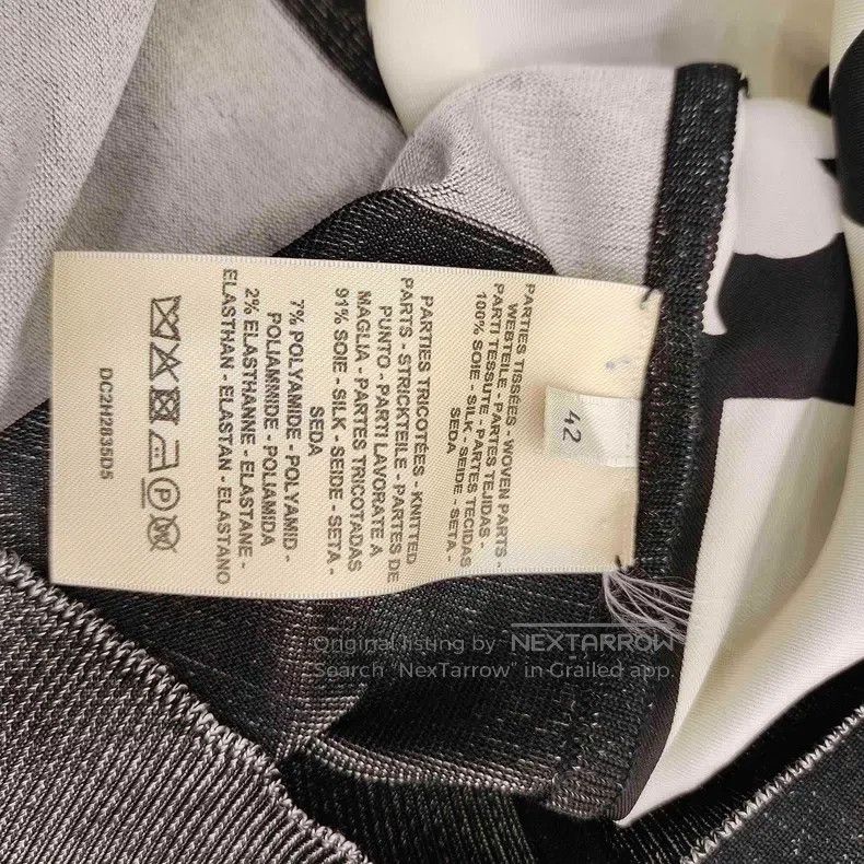 Hermes Hermes Black and White Chain Linked Silk and Knit Top Size M / US 6-8 / IT 42-44 - 4 Thumbnail