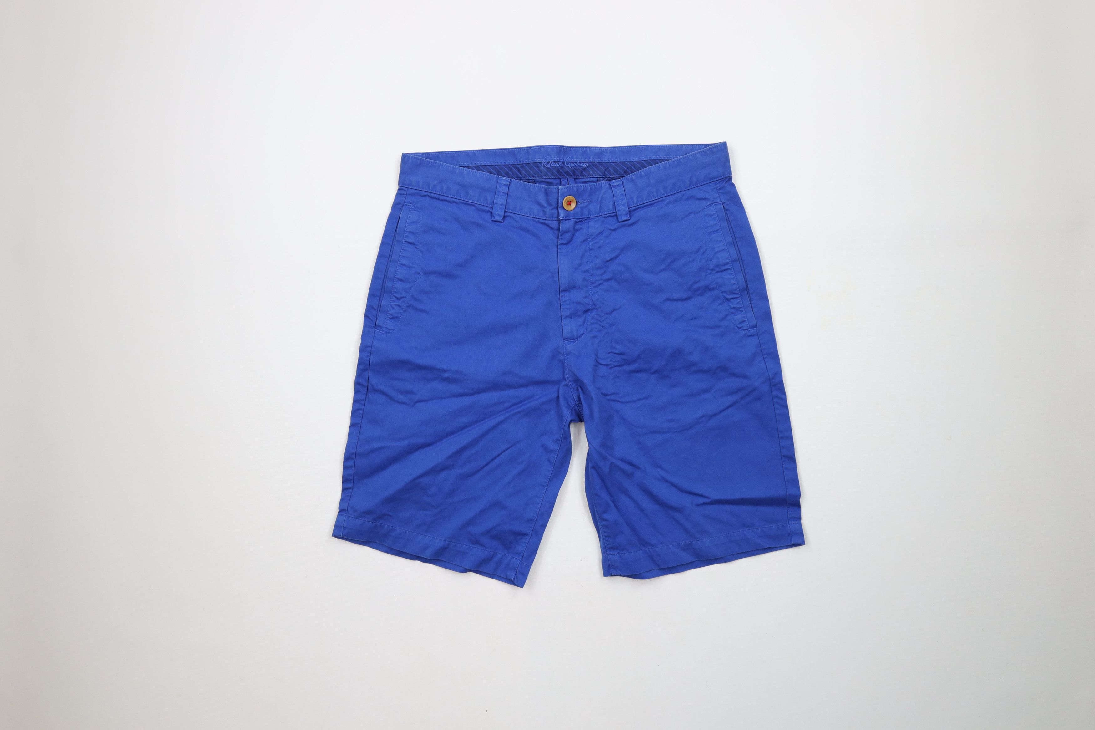 Robert Graham × Vintage Robert Graham Above Knee Front Golf Chino Shorts Blue Cotton Size US 30 / EU 46 - 1 Thumbnail