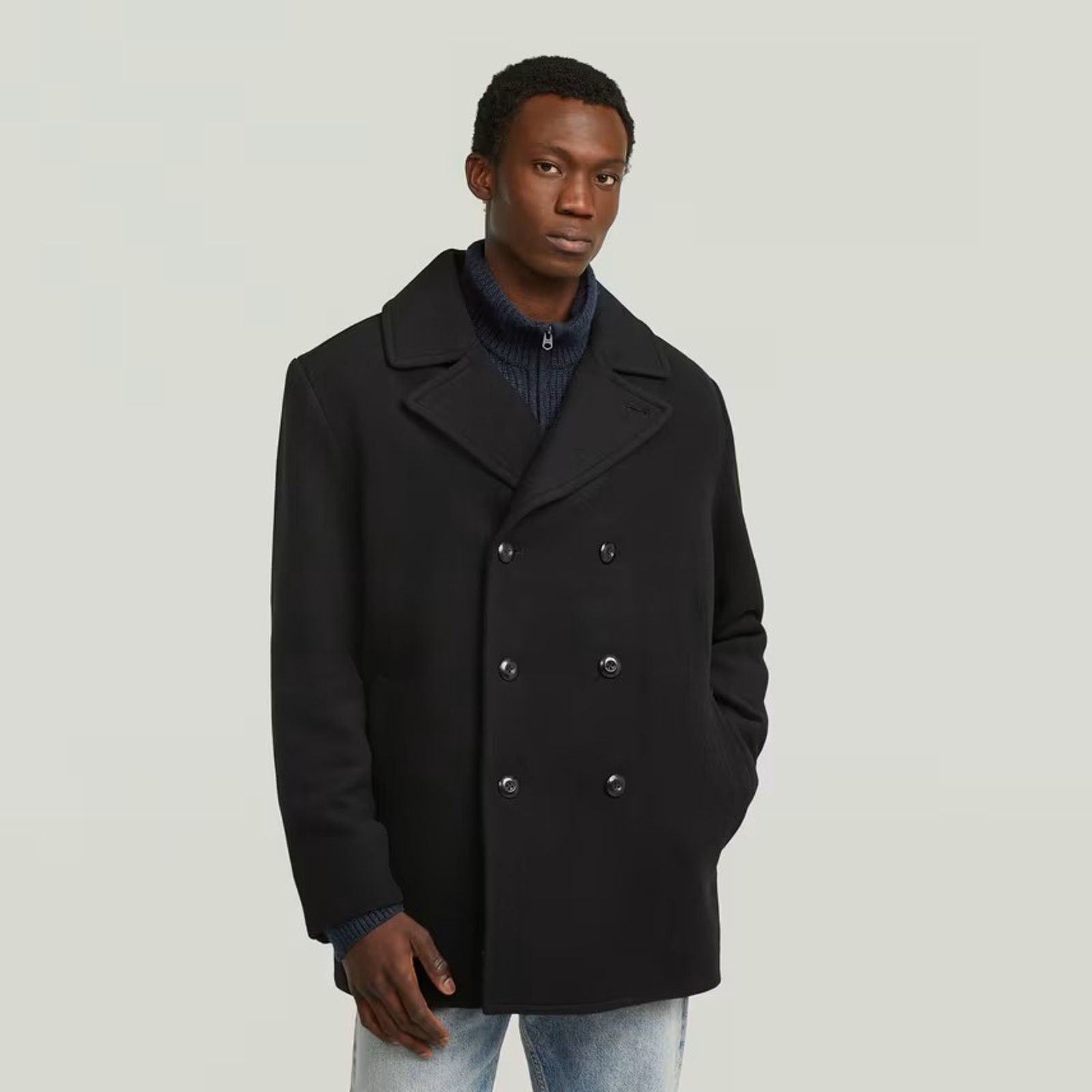 G-Star G Star Raw Men's Protection Wool Black Peacoat Jacket Size M Size US M / EU 48-50 / 2 - 1 Thumbnail