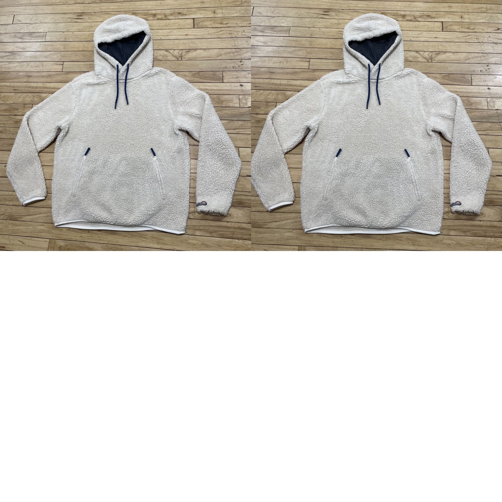 Chubbies VINTAGE Chubbies Hoodie Men L Ivory Cream Capsule Fleece Pullover Deep Pile Sherpa Pockets Hooded Size US L / EU 52-54 / 3 - 11 Thumbnail