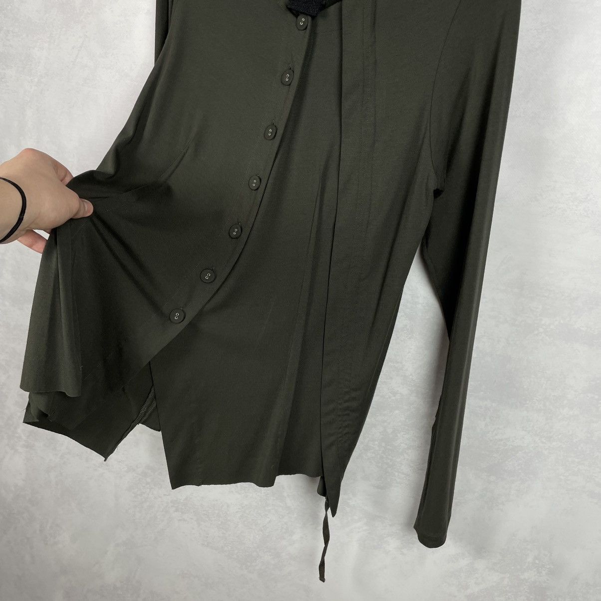 Rundholz Black Label Viscos Asymmetrical Button Cardigan Top